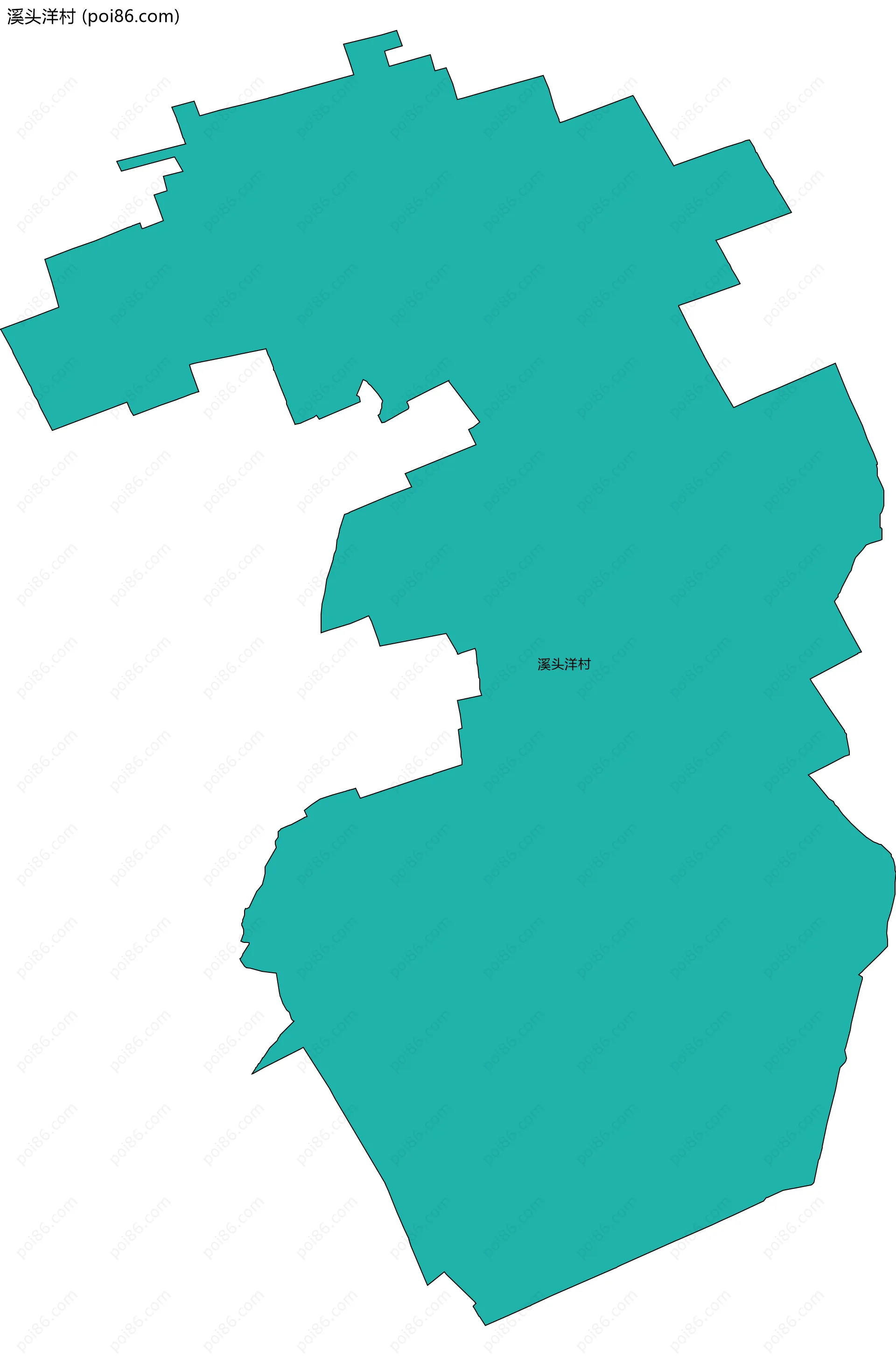 溪头洋村边界地图