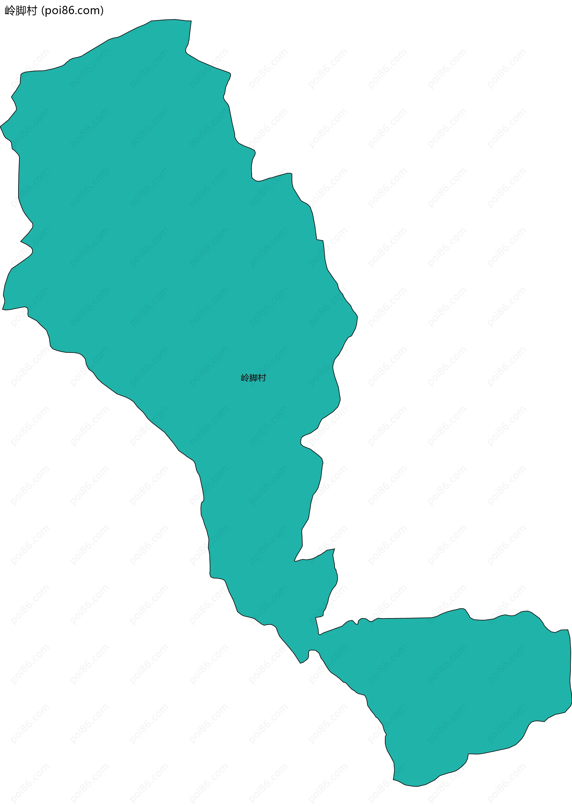 岭脚村边界地图