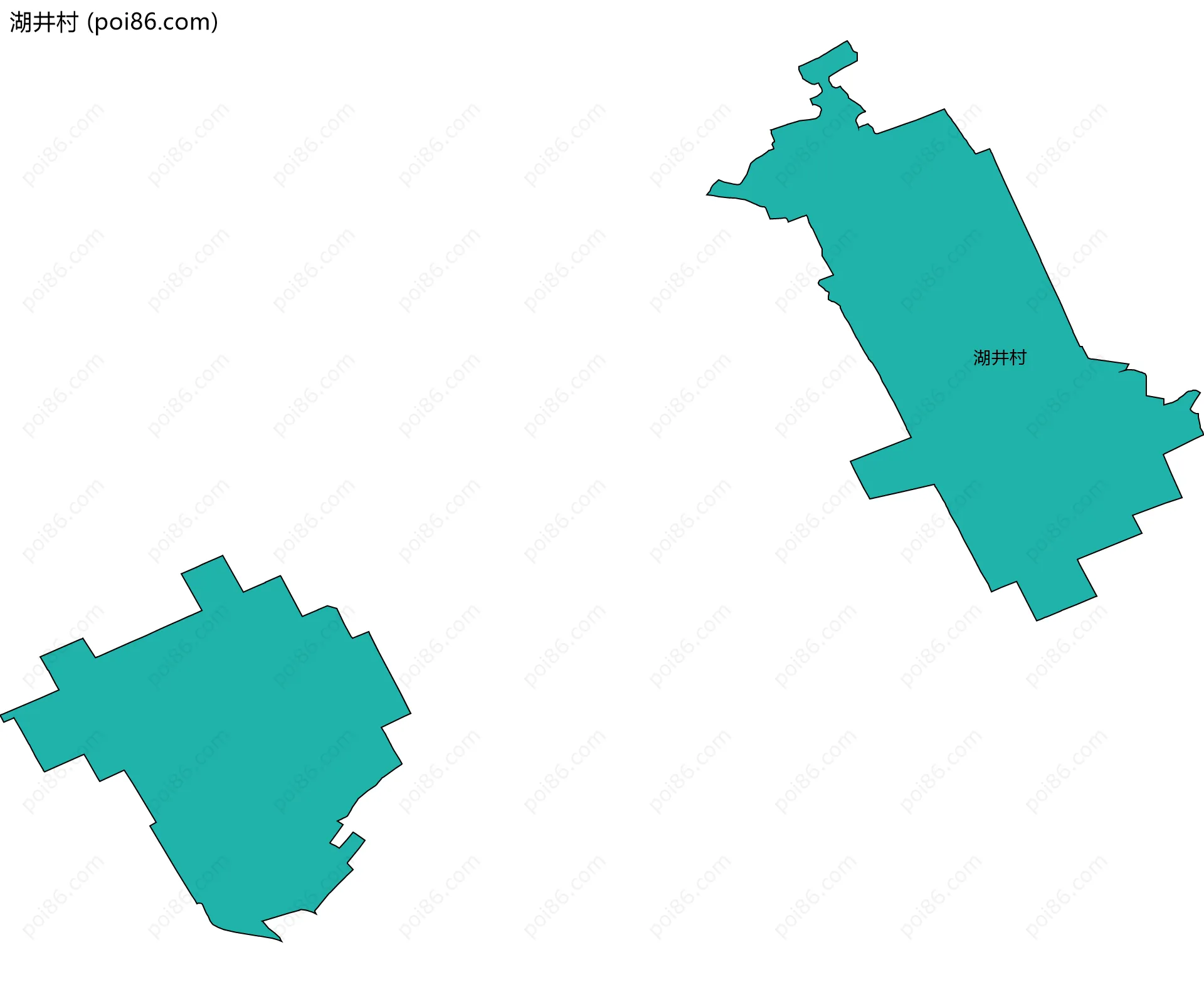 湖井村边界地图
