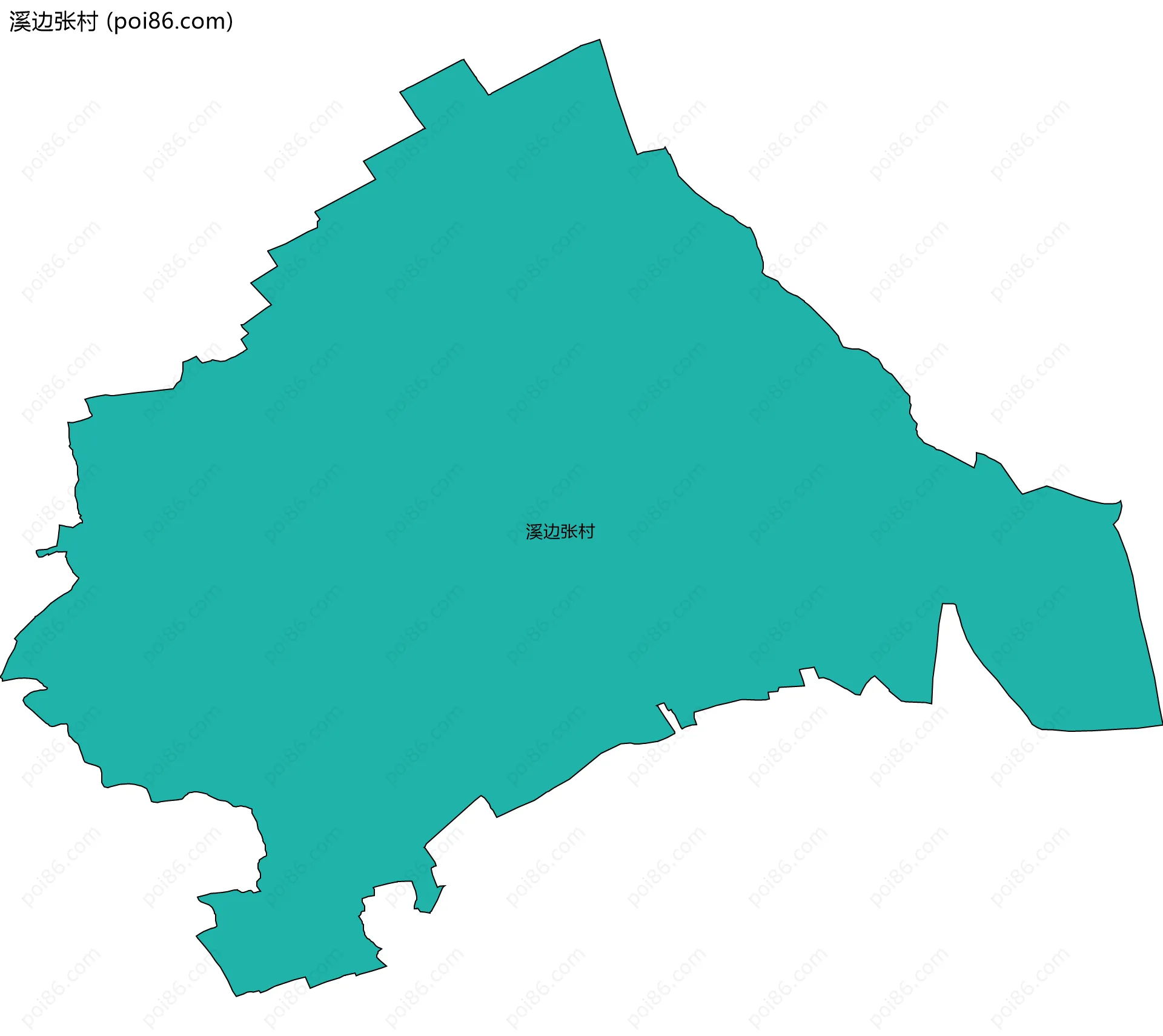 溪边张村边界地图