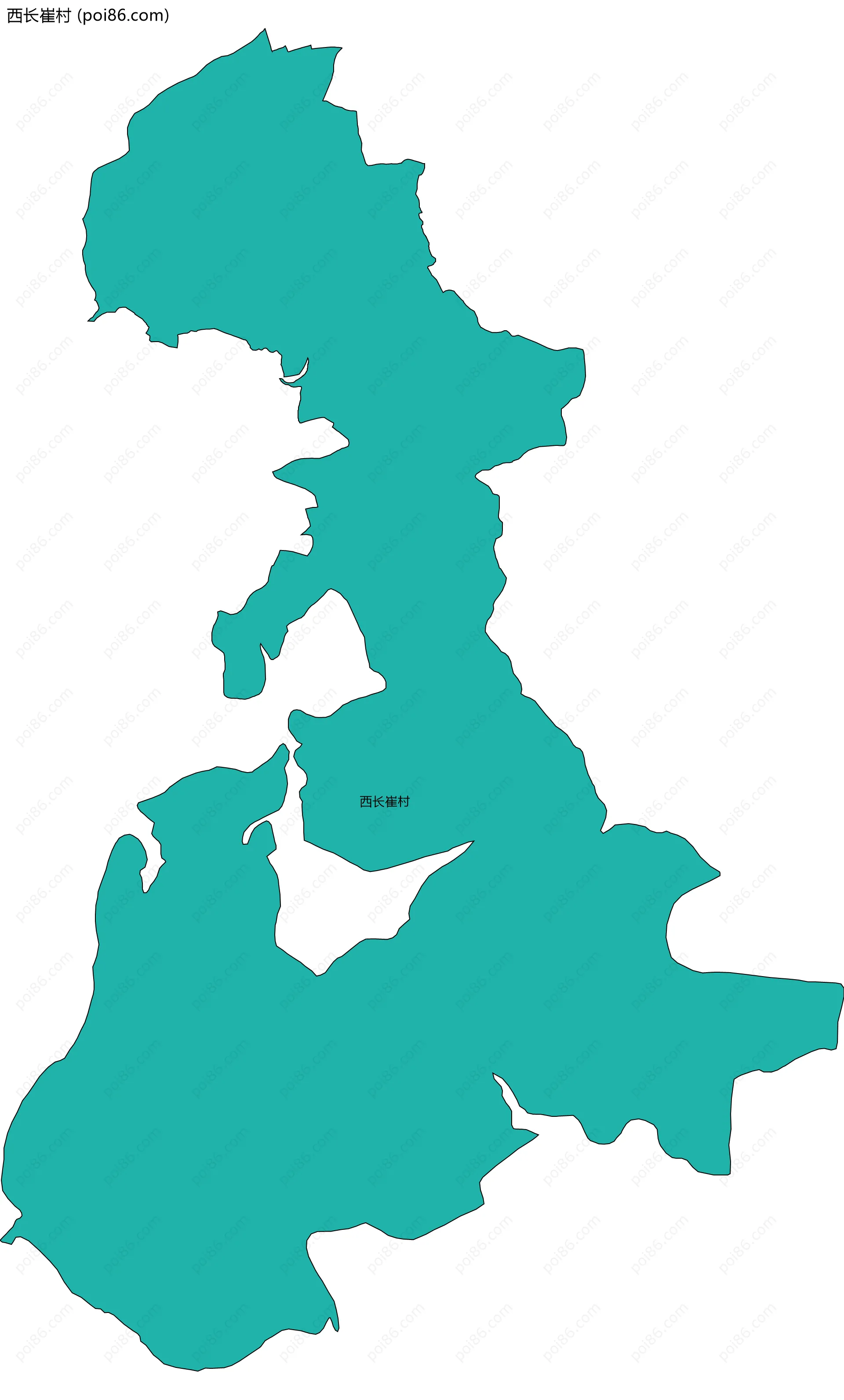 西长崔村边界地图