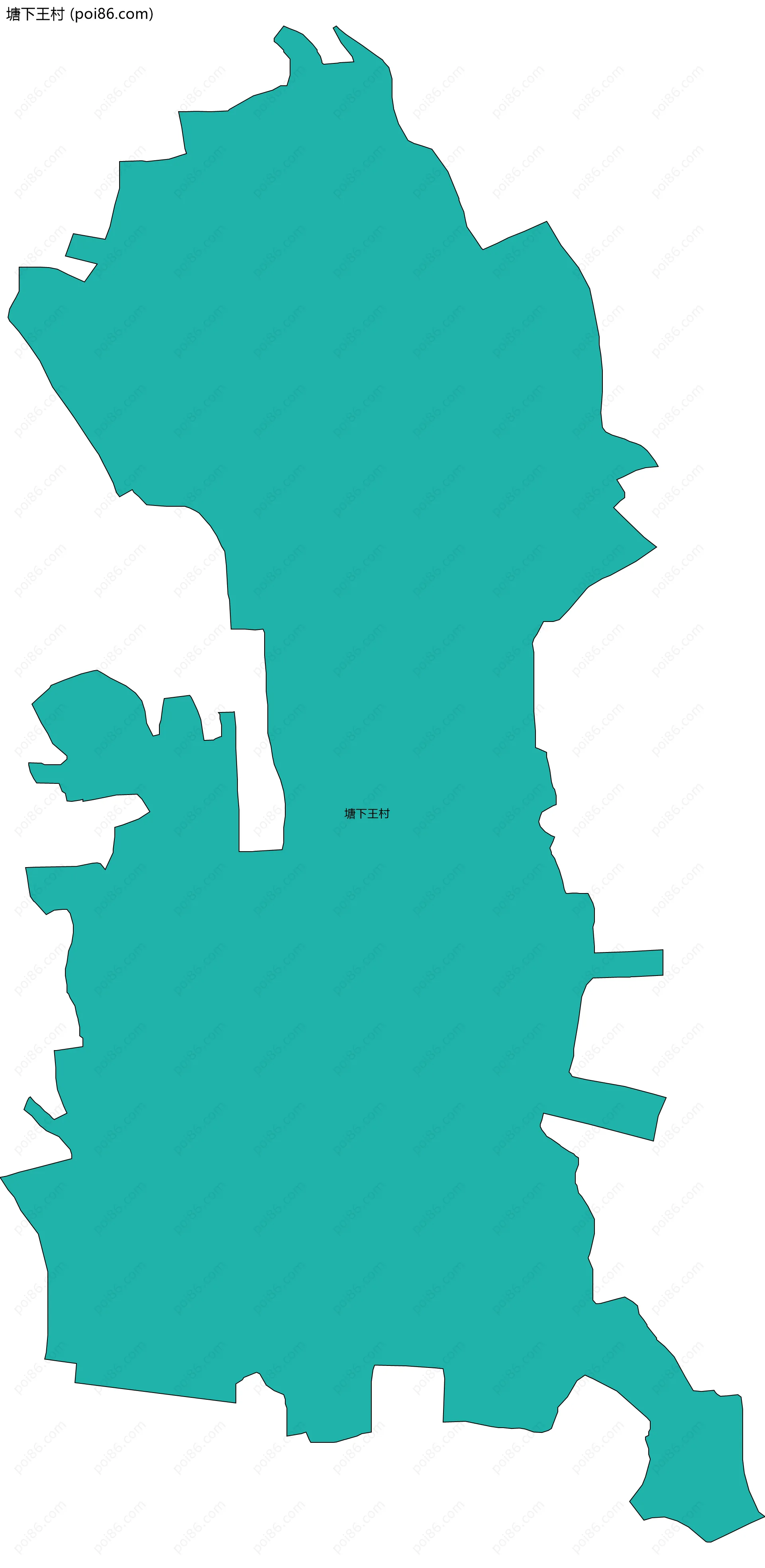 塘下王村边界地图