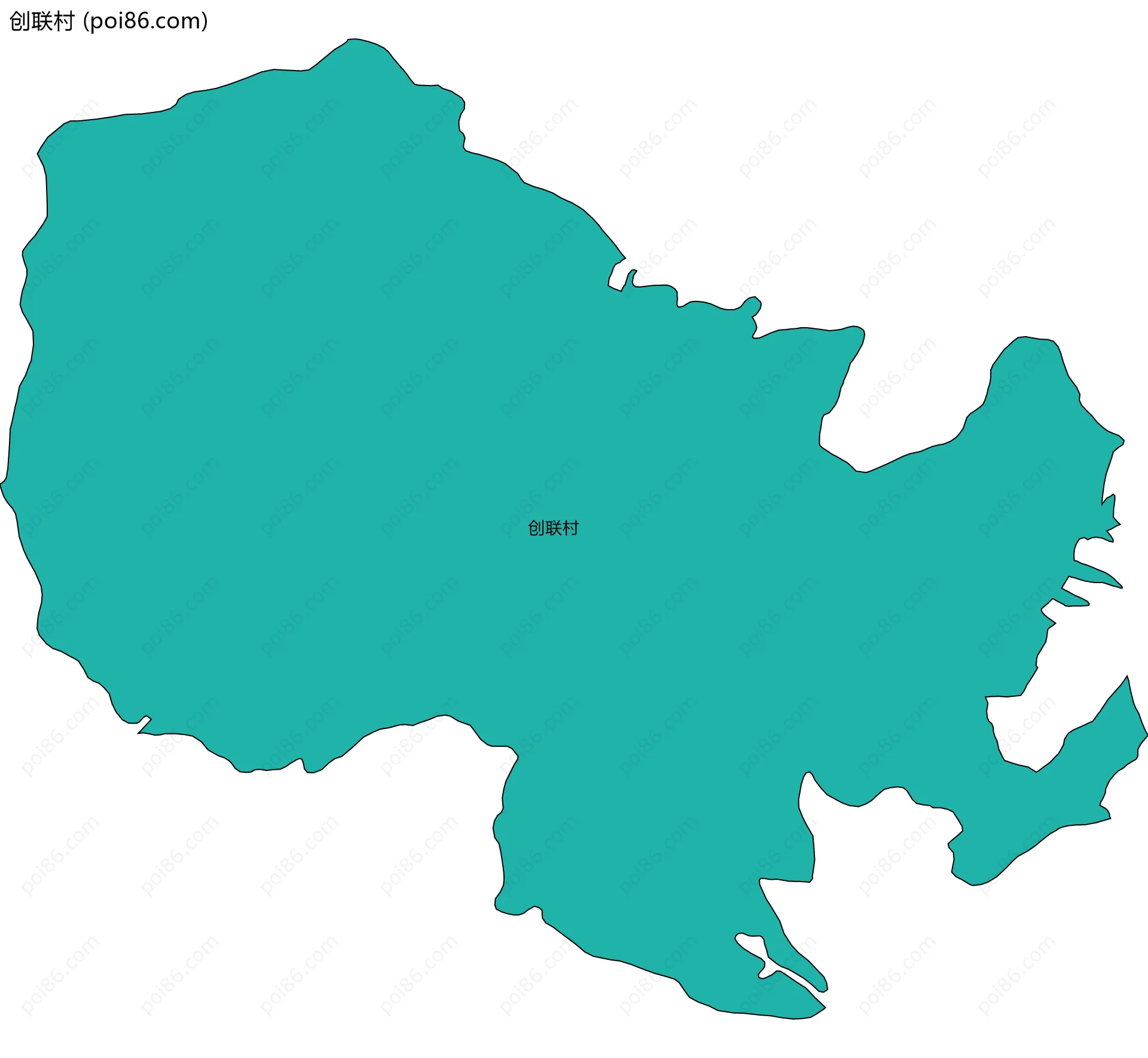 创联村边界地图
