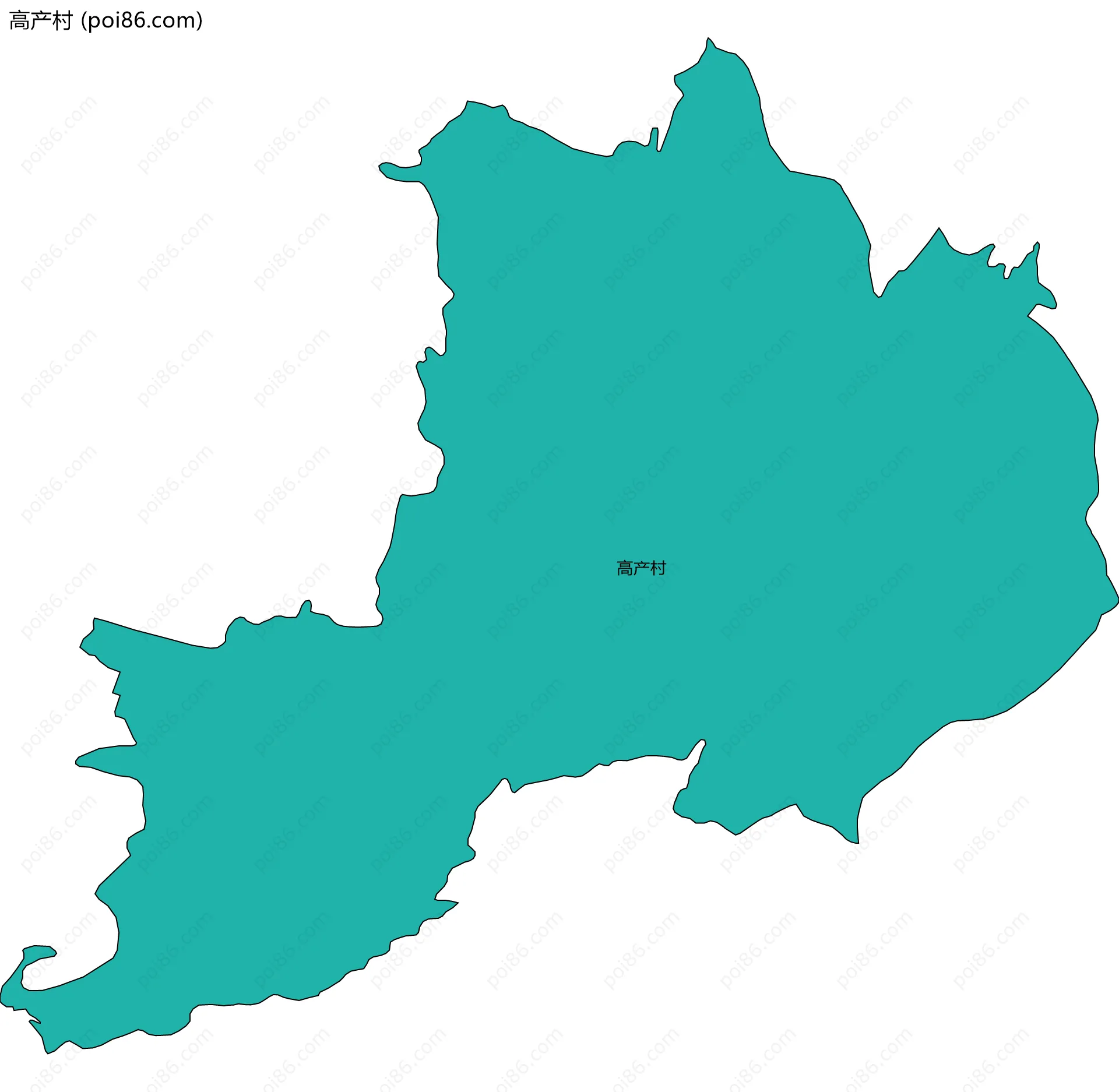 高产村边界地图