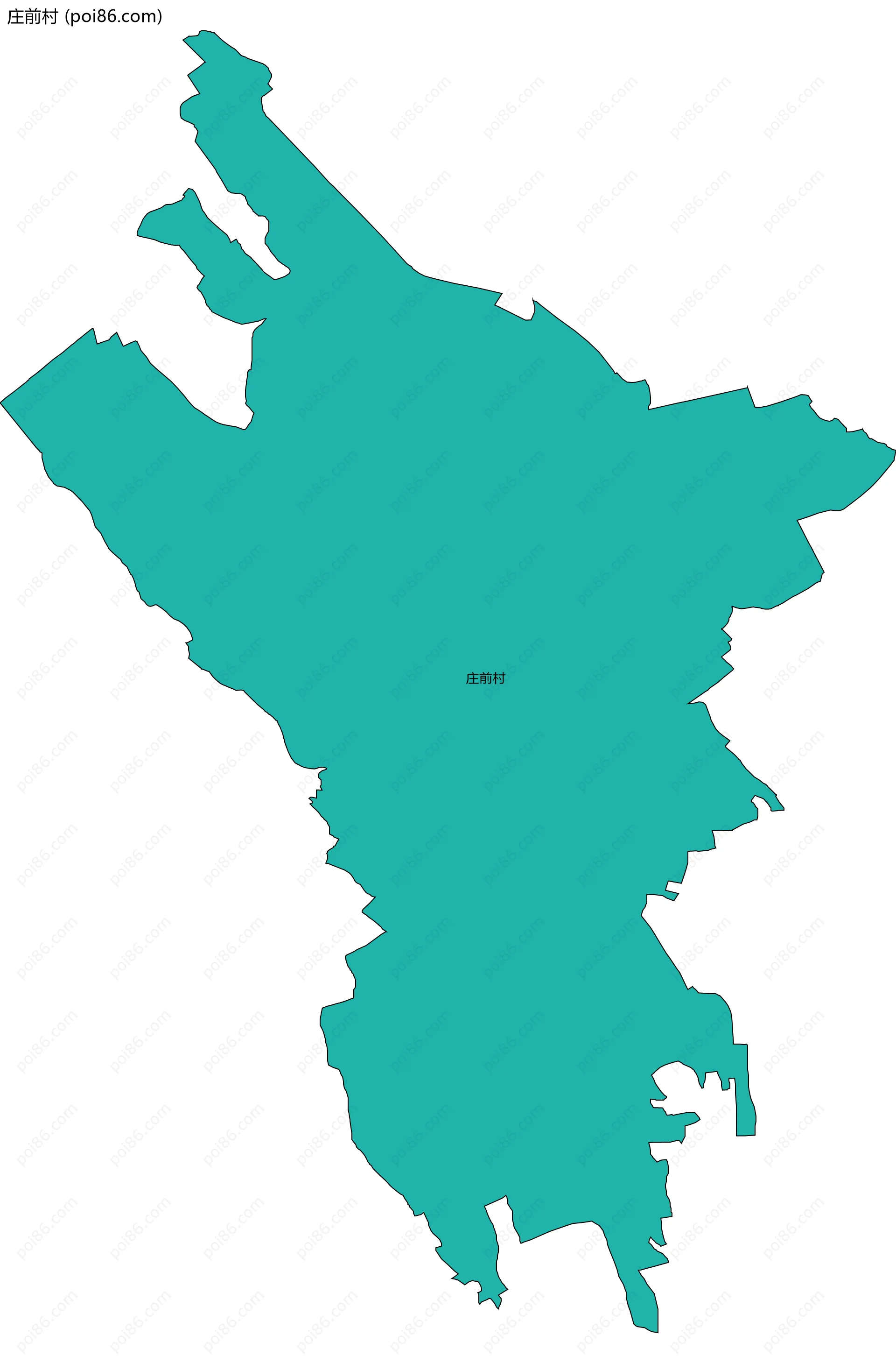 庄前村边界地图