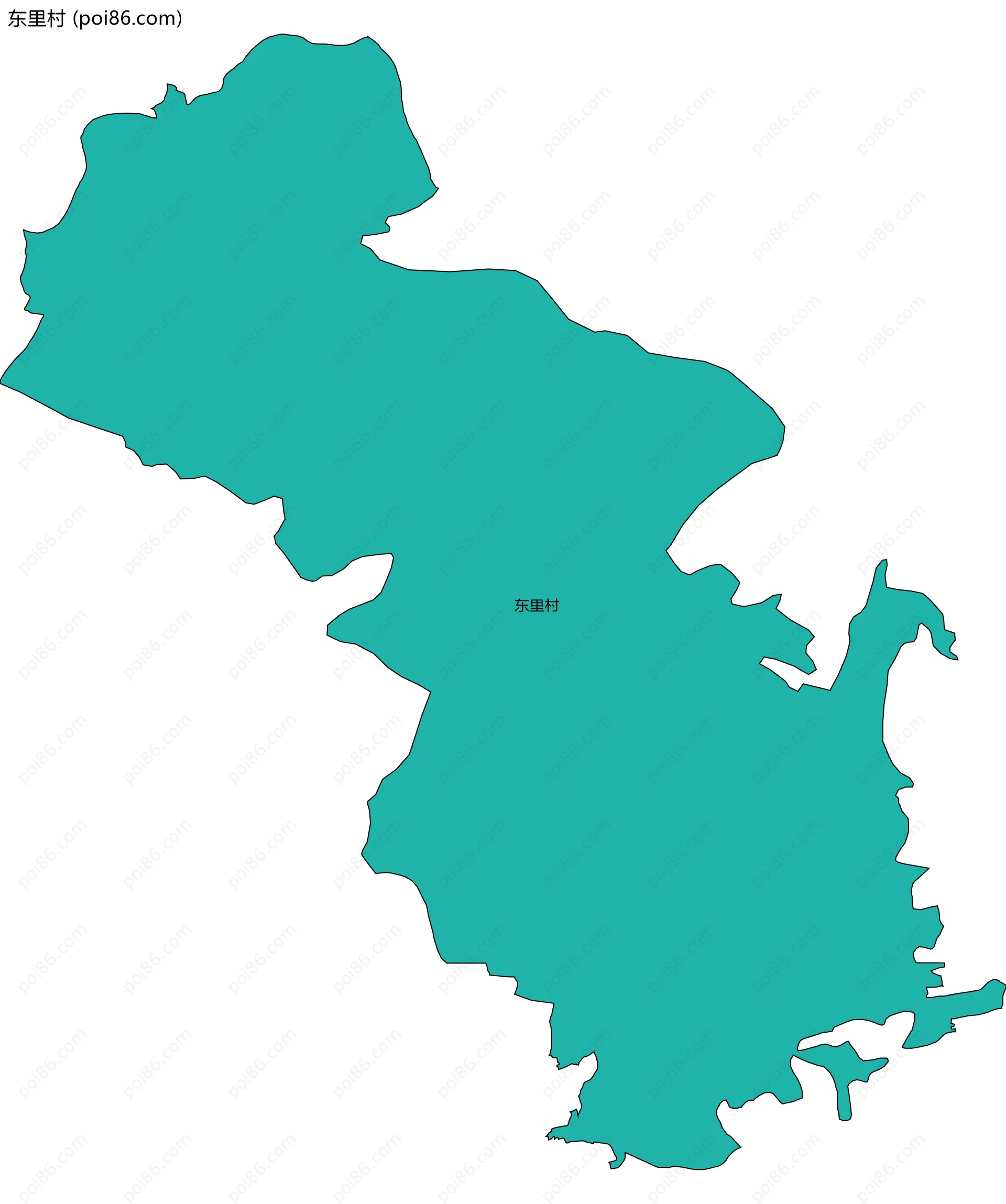 东里村边界地图