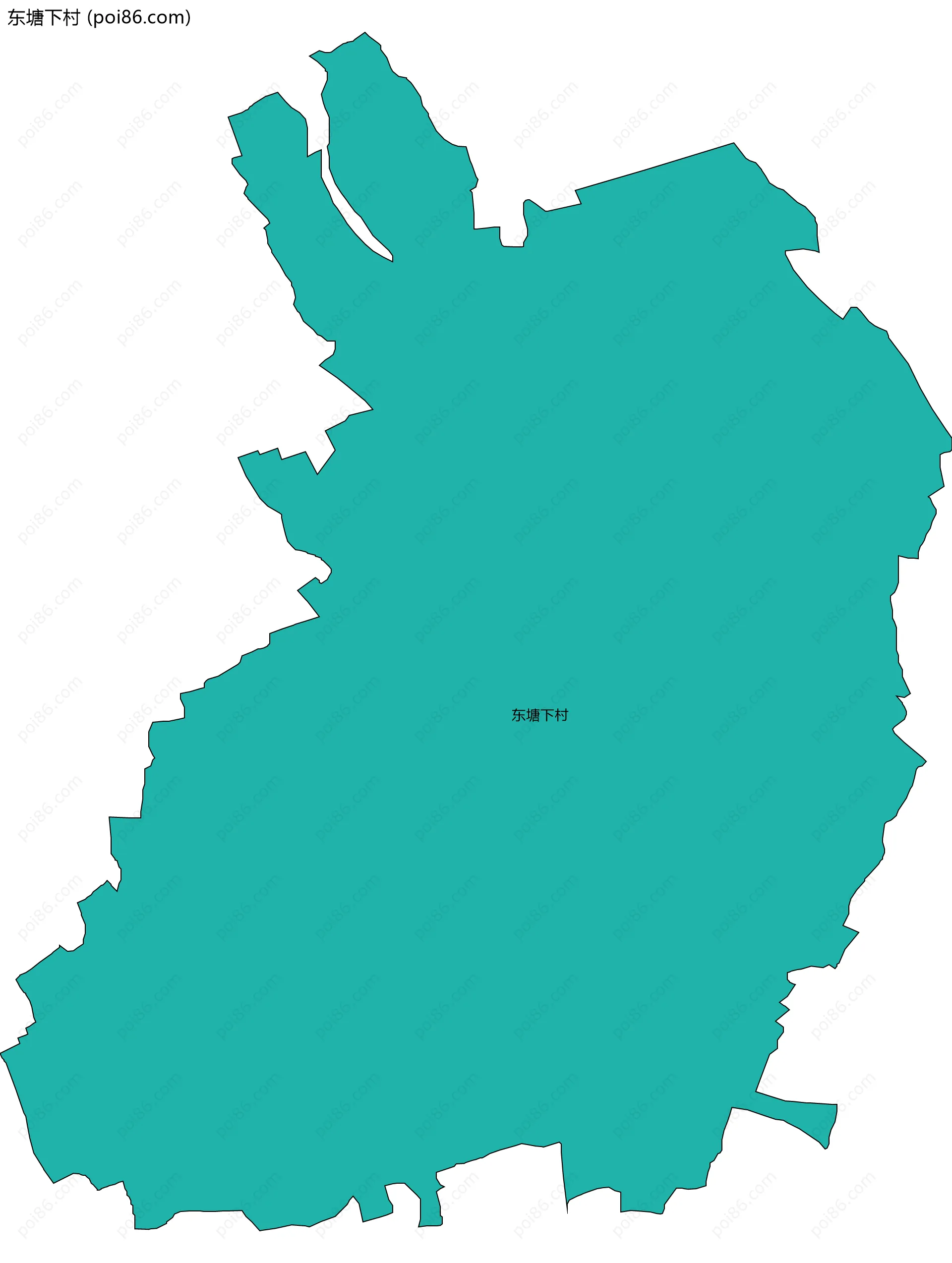 东塘下村边界地图