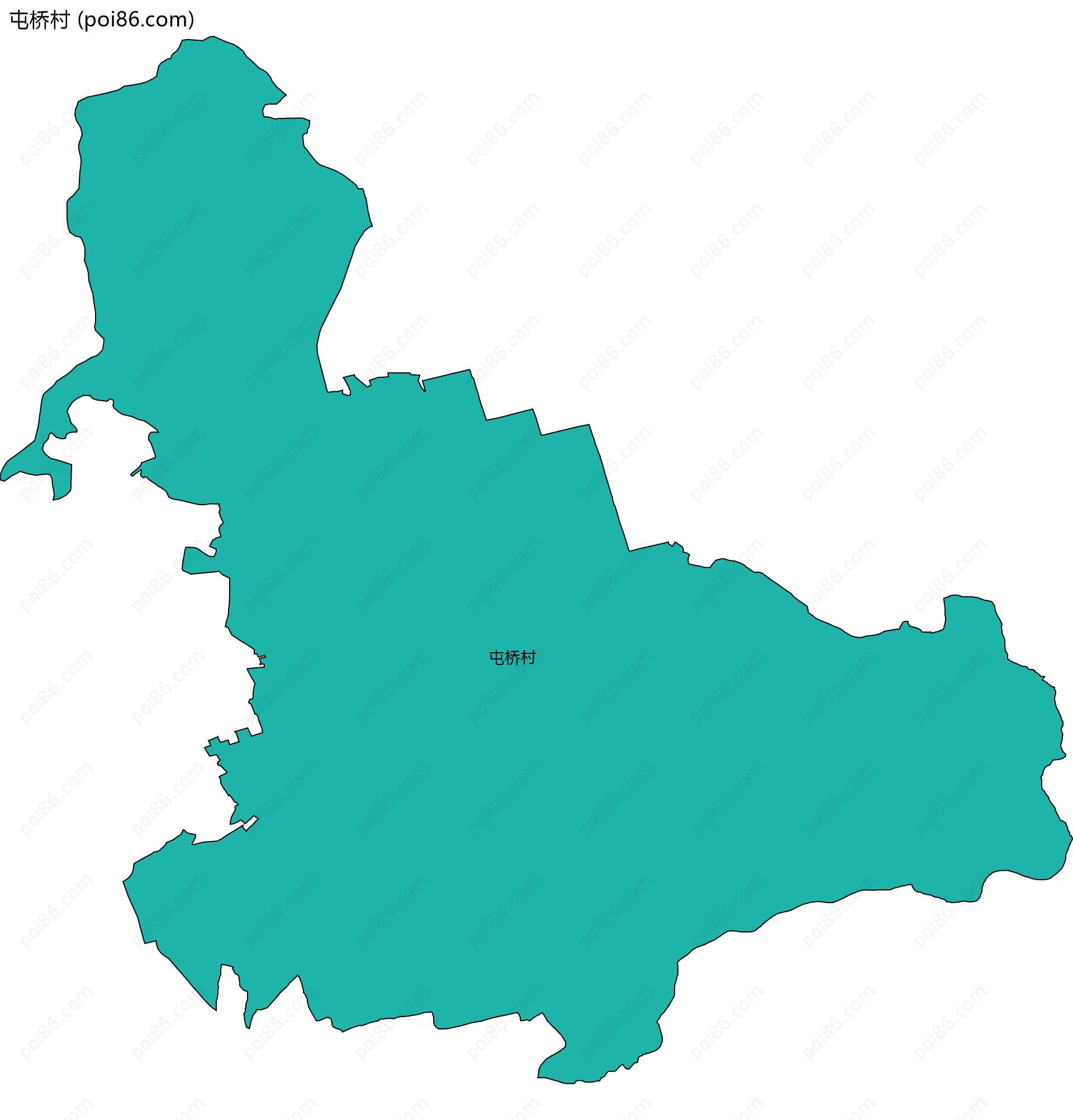 屯桥村边界地图