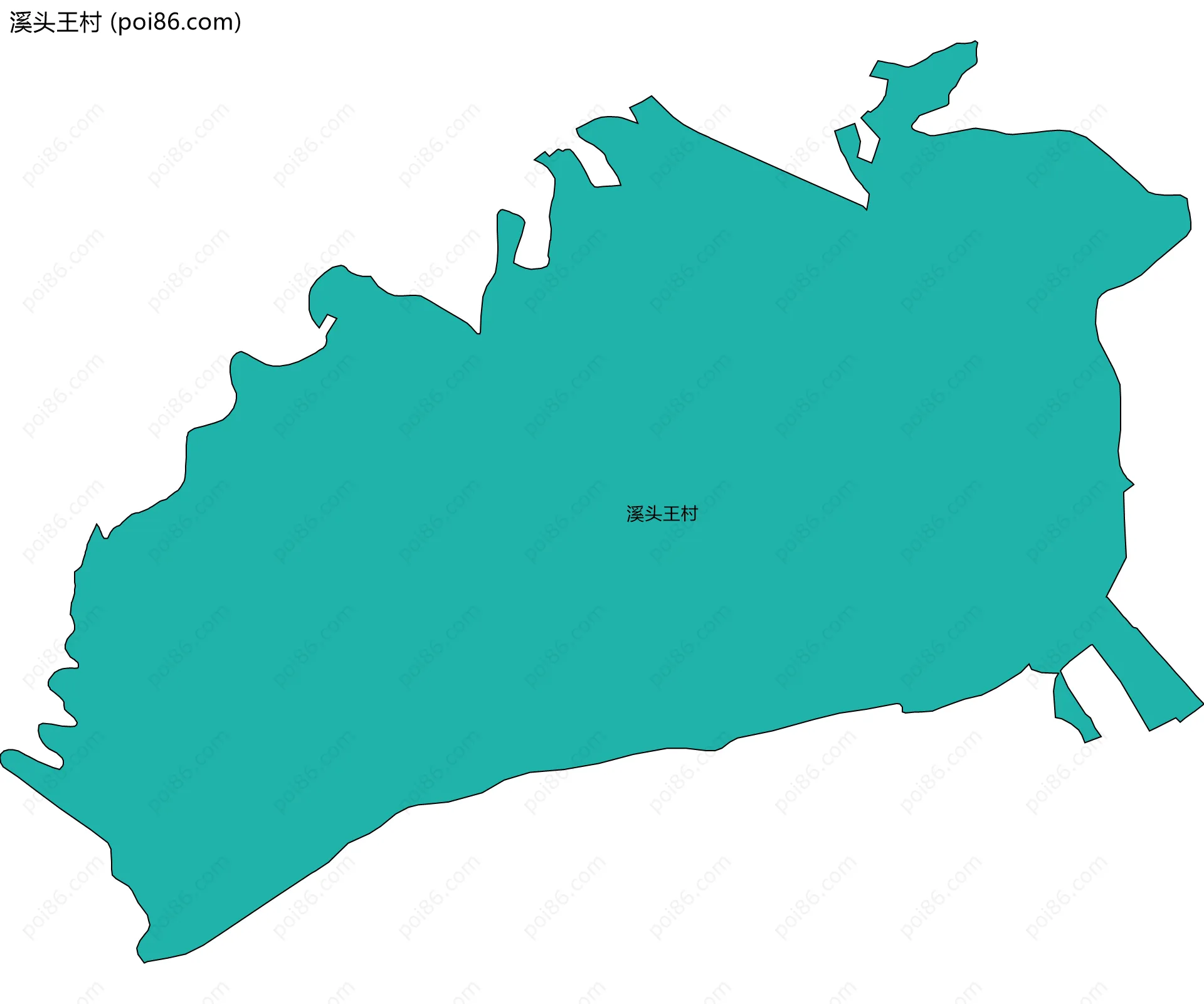 溪头王村边界地图