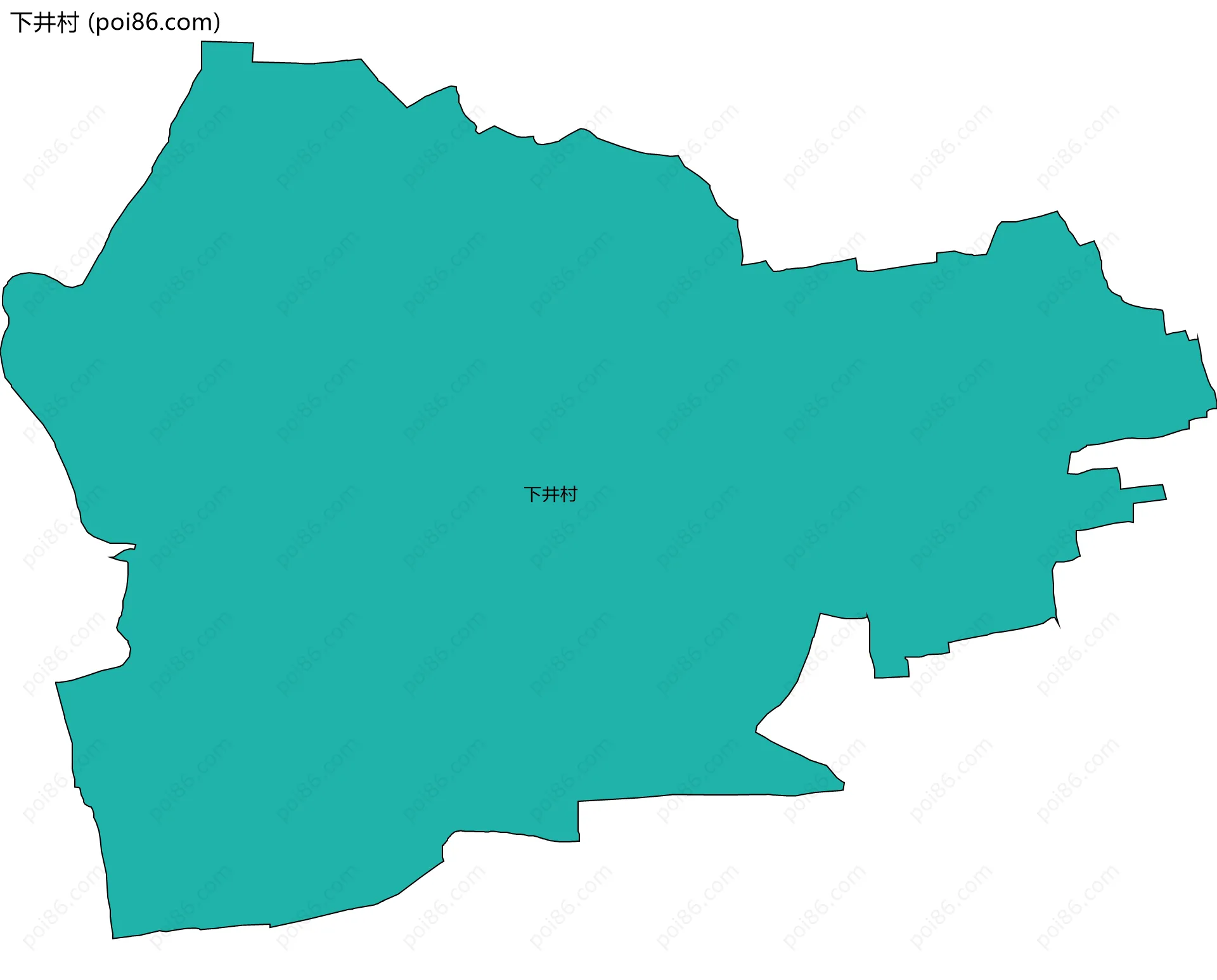 下井村边界地图