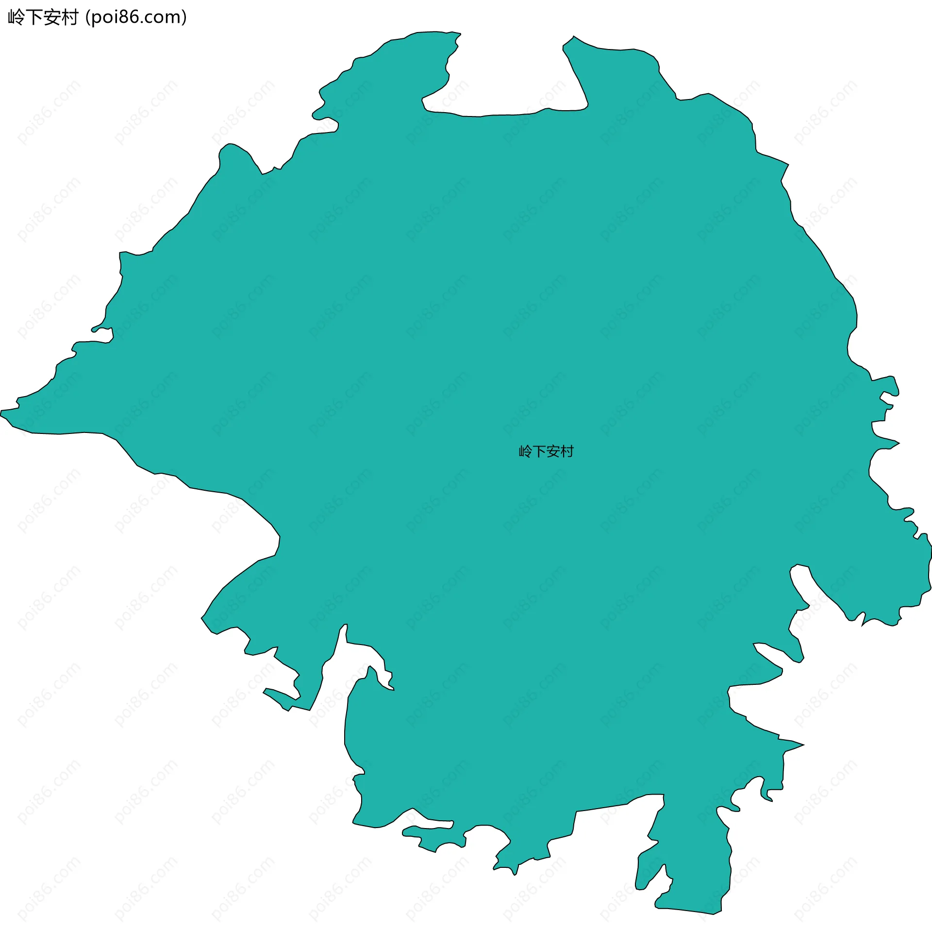 岭下安村边界地图