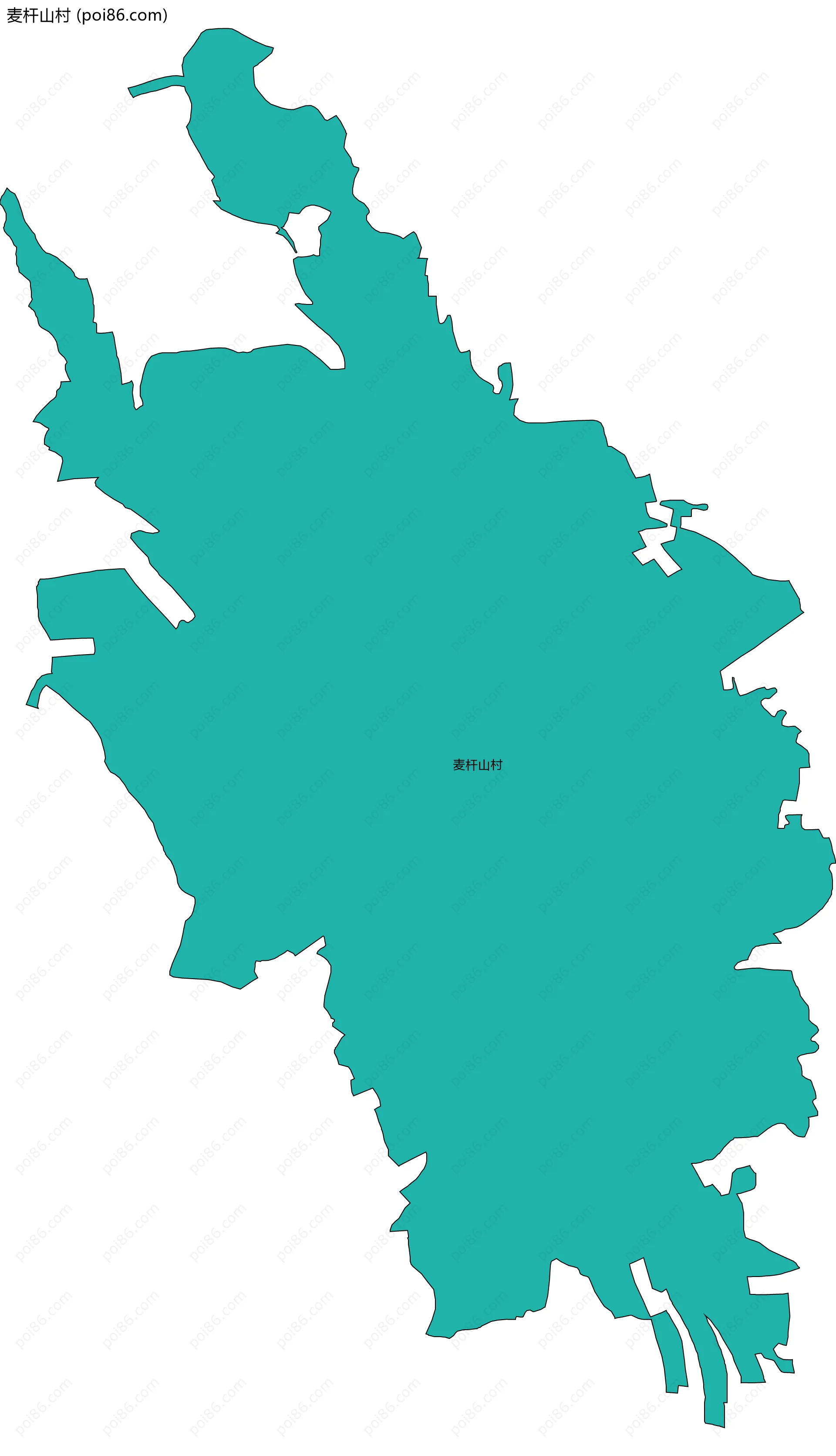 麦杆山村边界地图