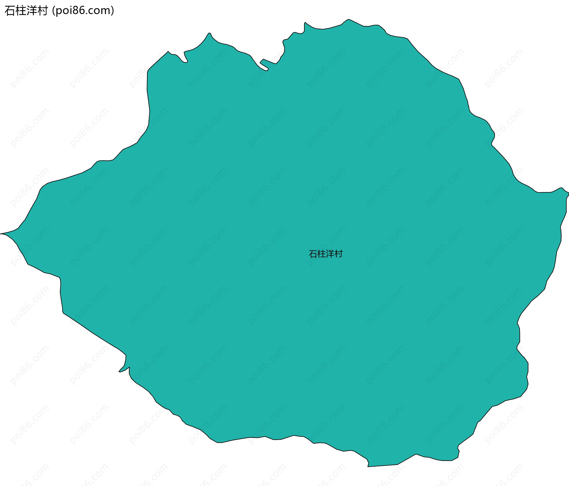 石柱洋村边界地图