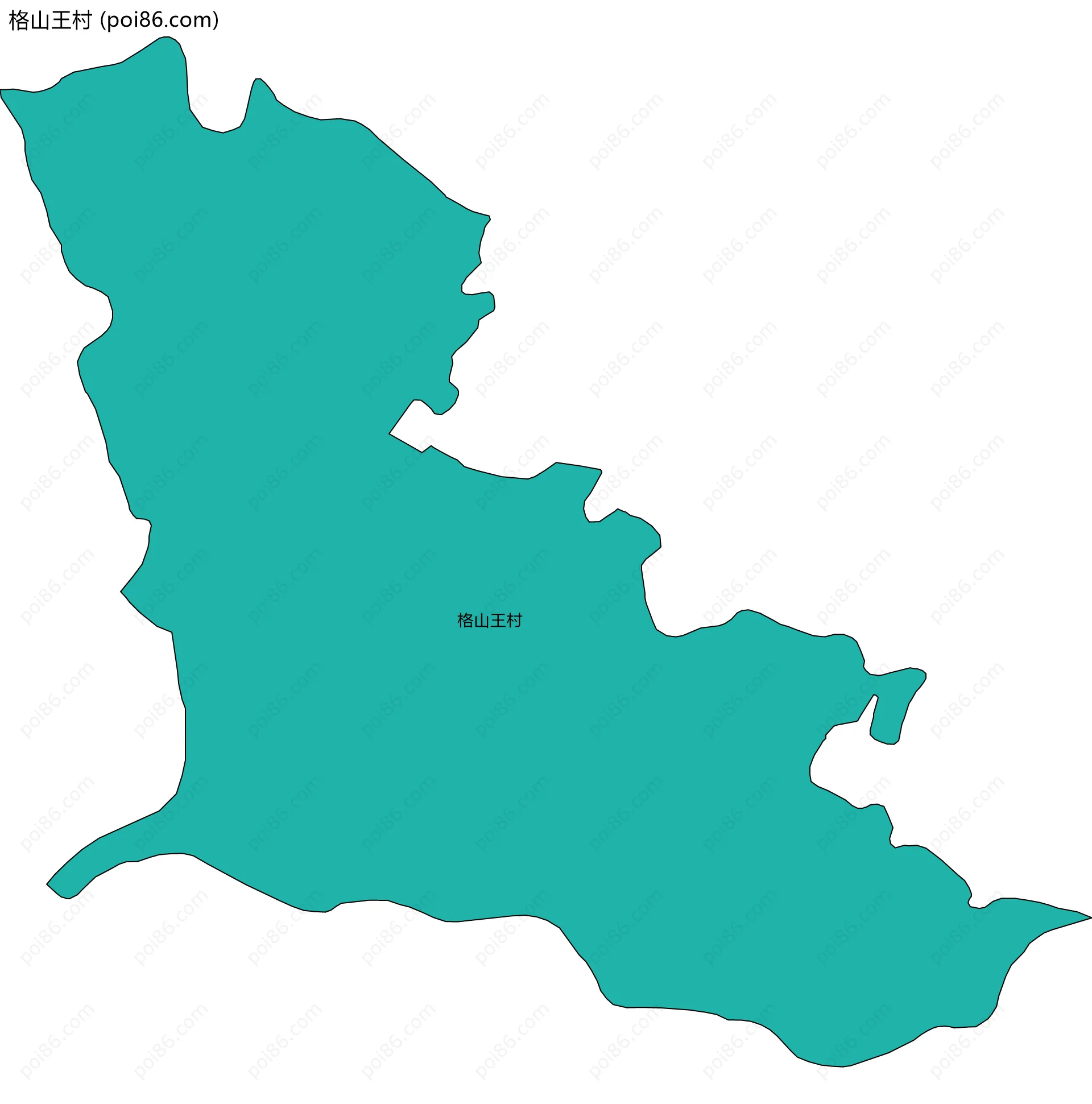 格山王村边界地图