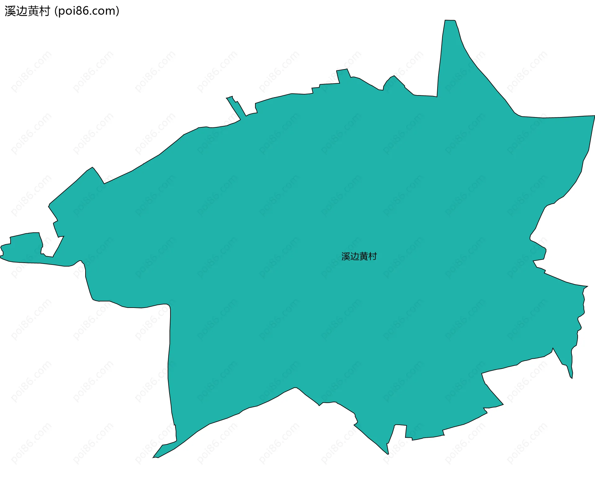 溪边黄村边界地图