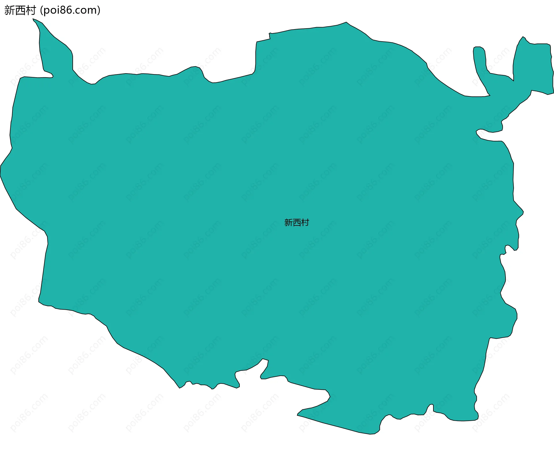 新西村边界地图