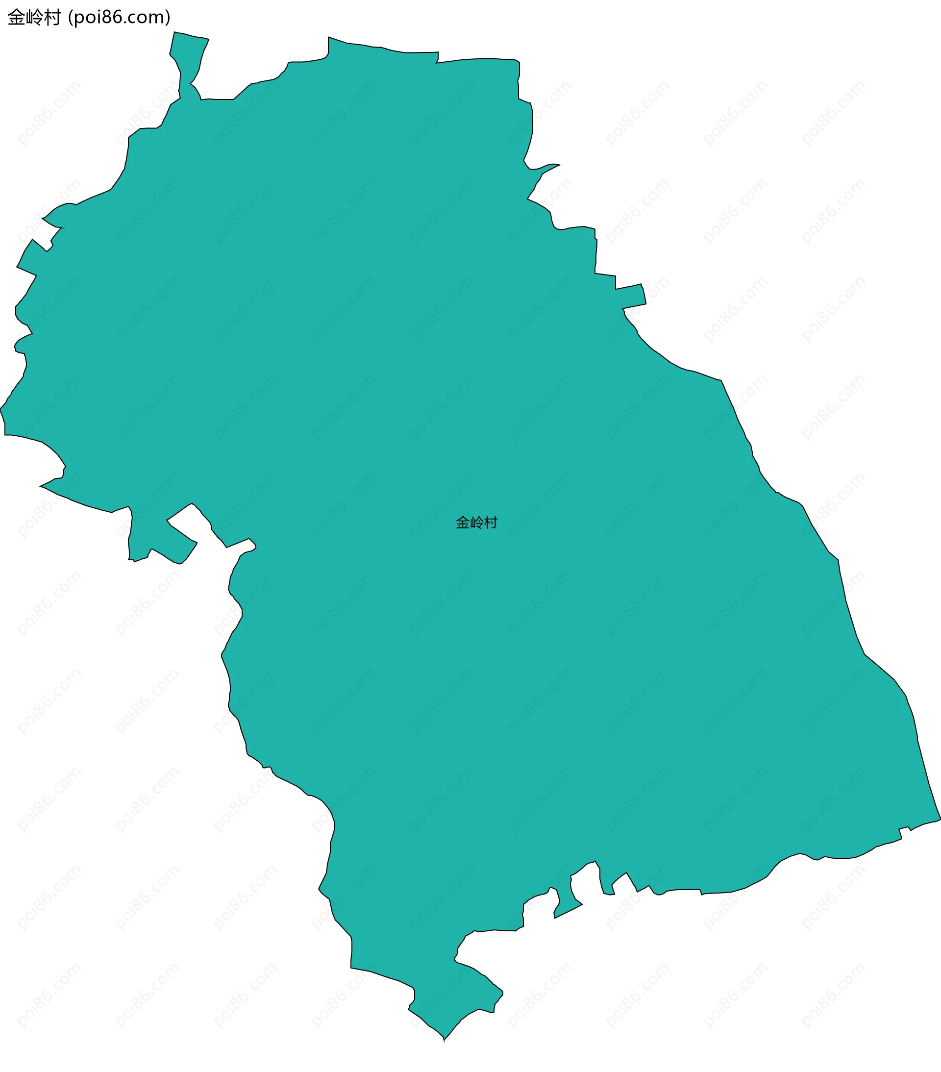 金岭村边界地图