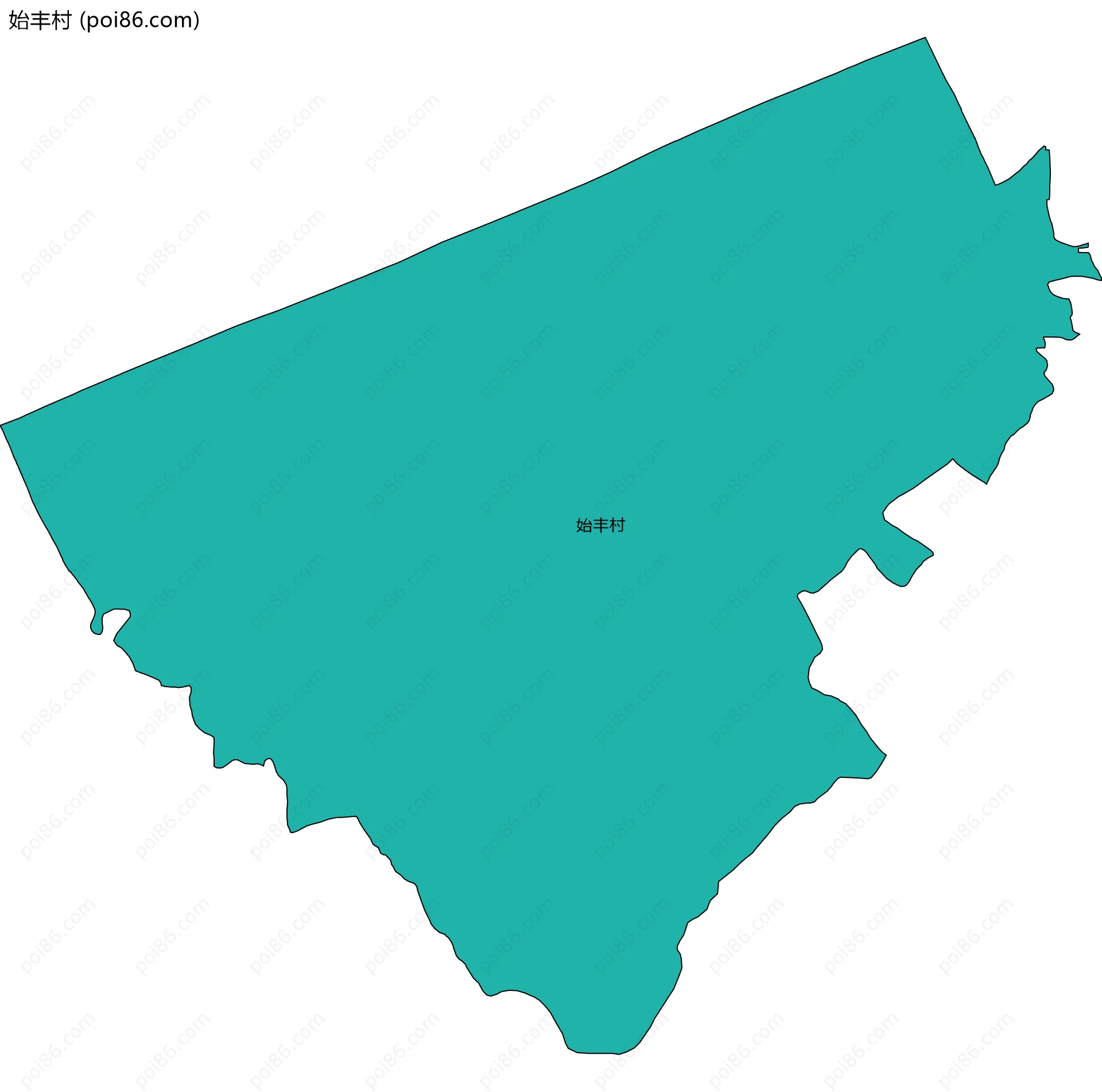 始丰村边界地图