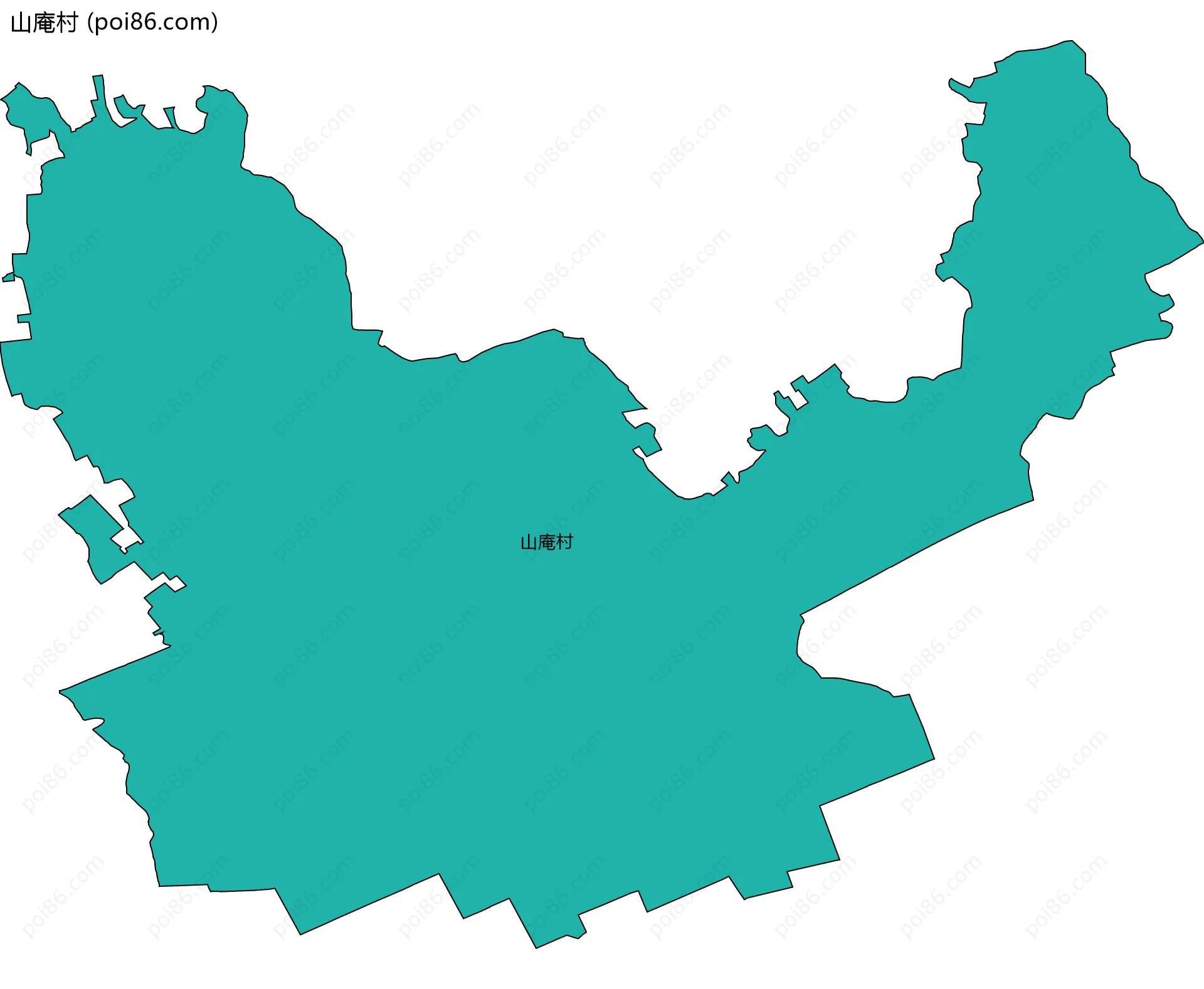 山庵村边界地图