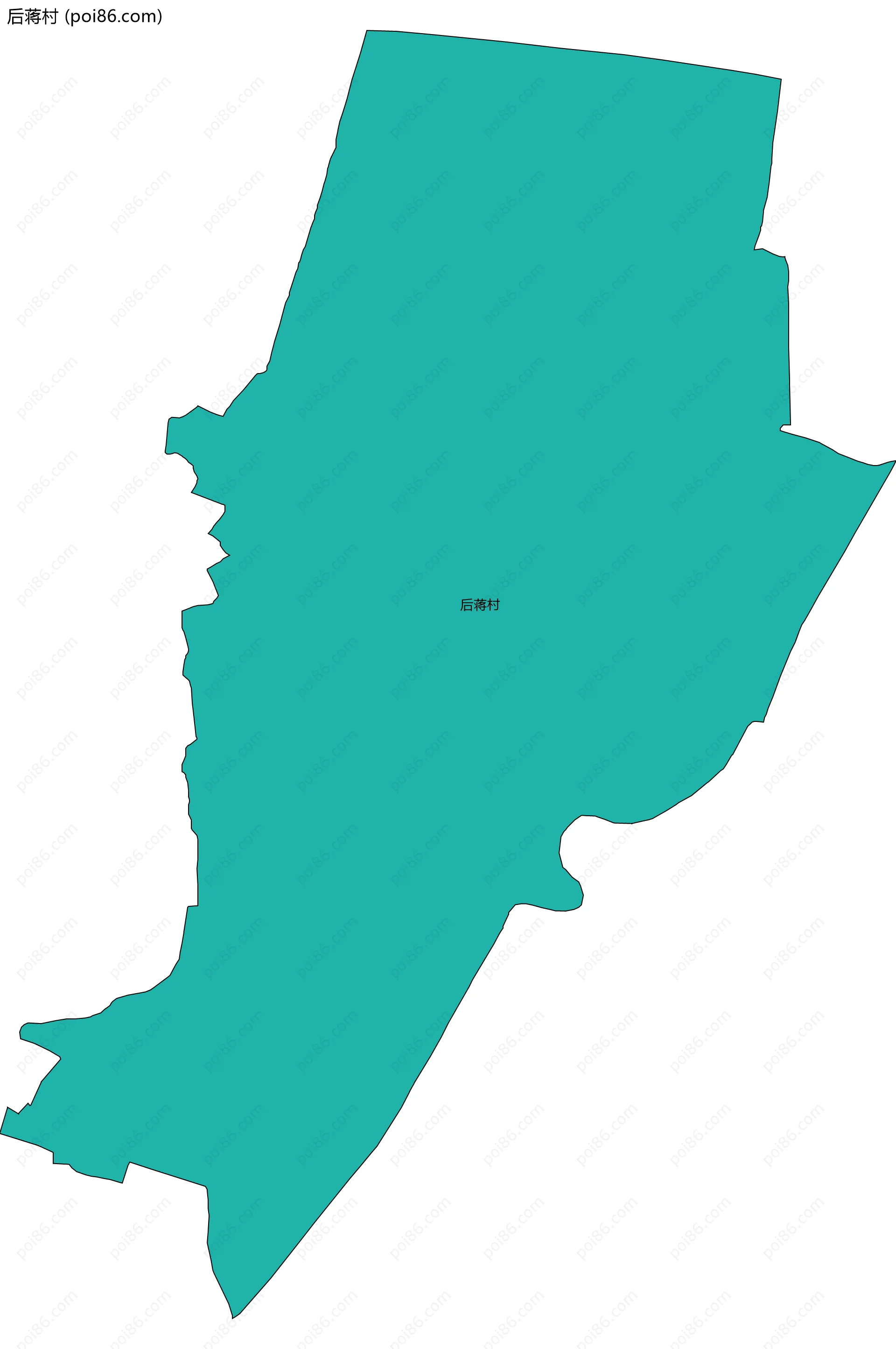 后蒋村边界地图