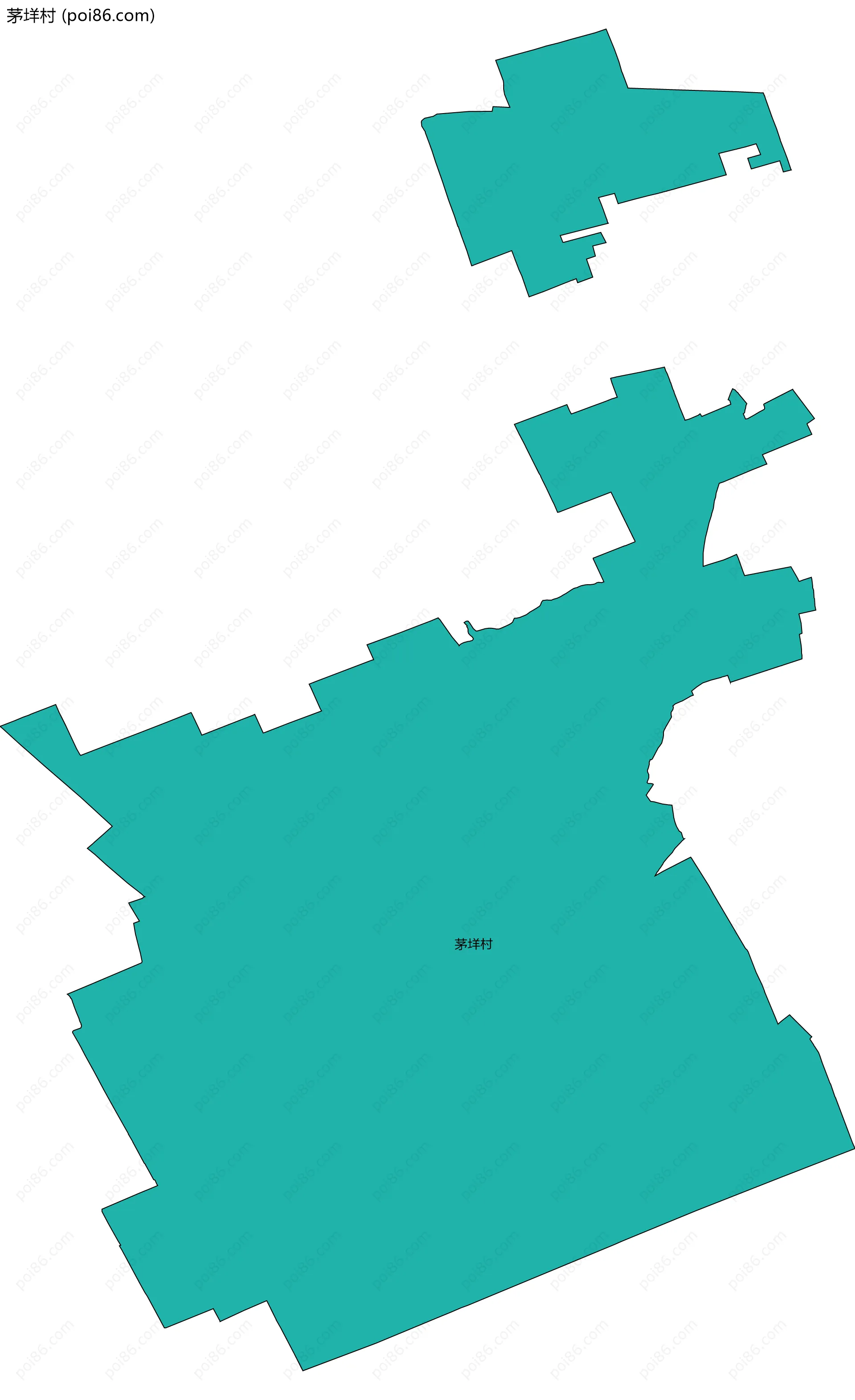 茅垟村边界地图