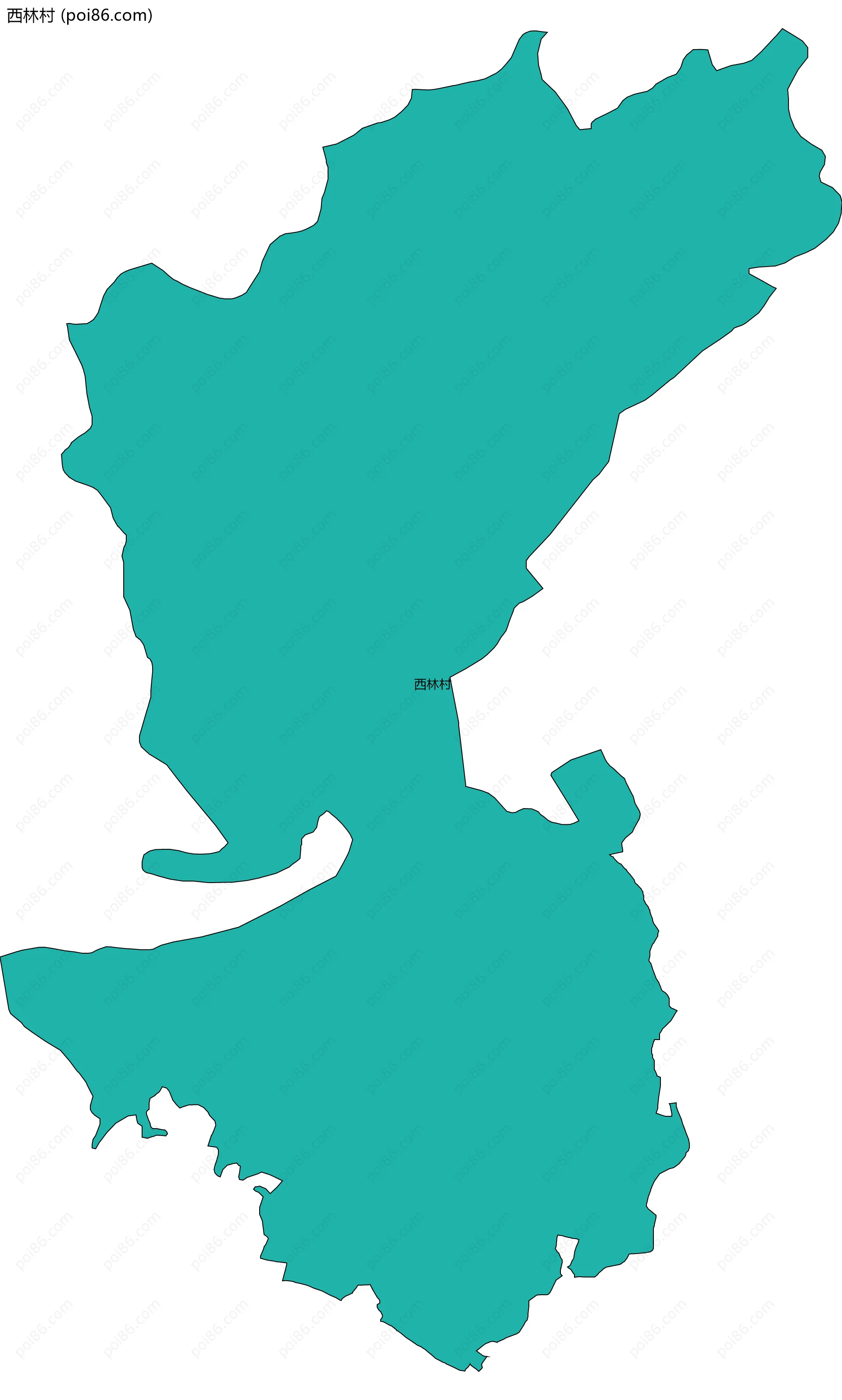 西林村边界地图