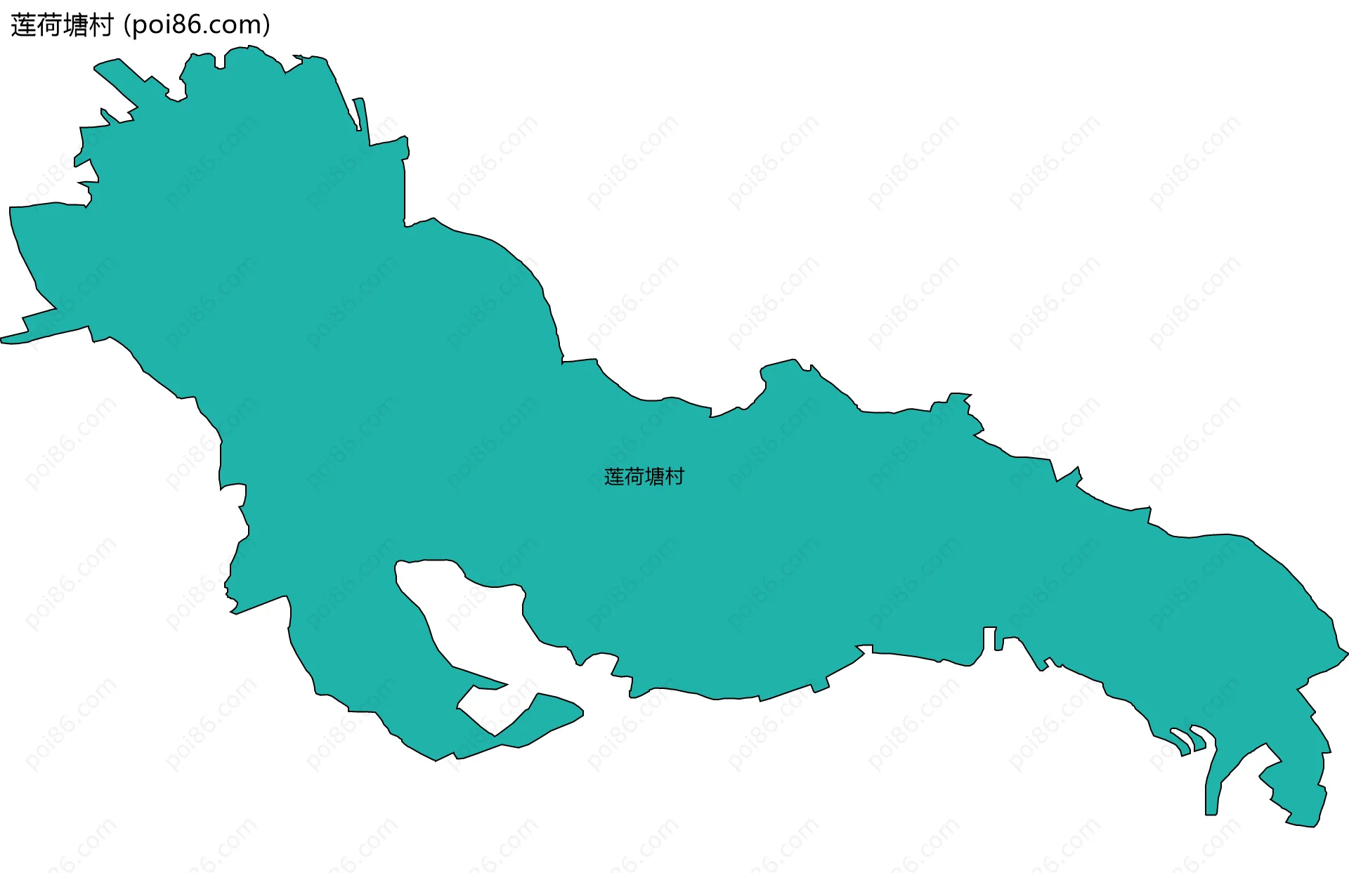 莲荷塘村边界地图