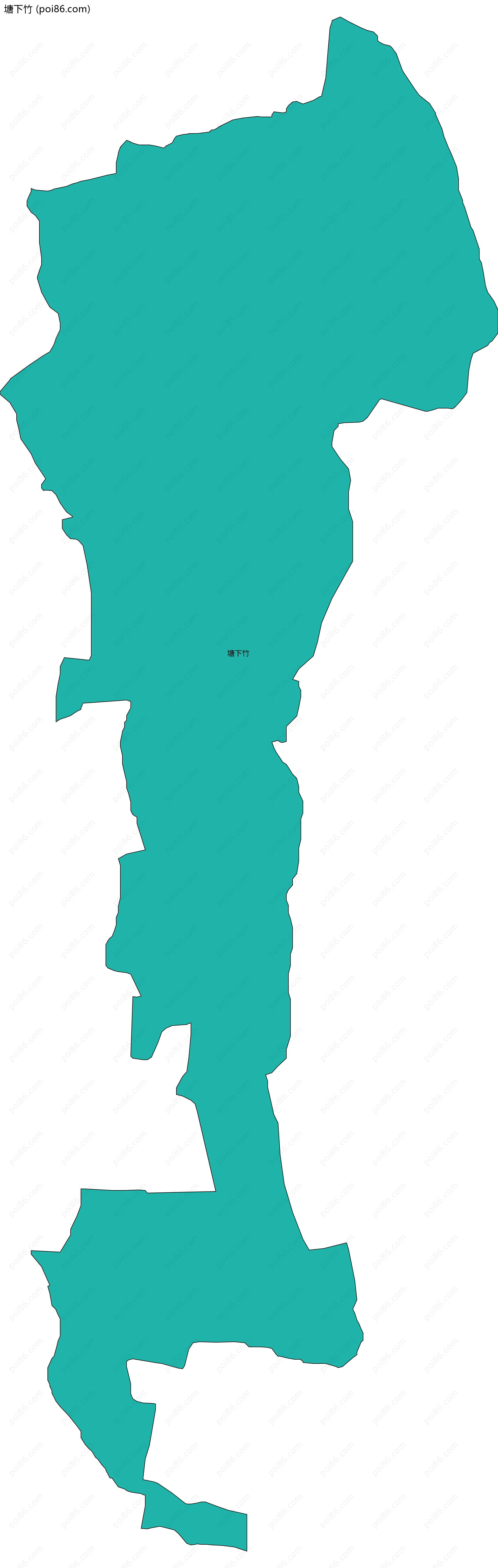 塘下竹边界地图