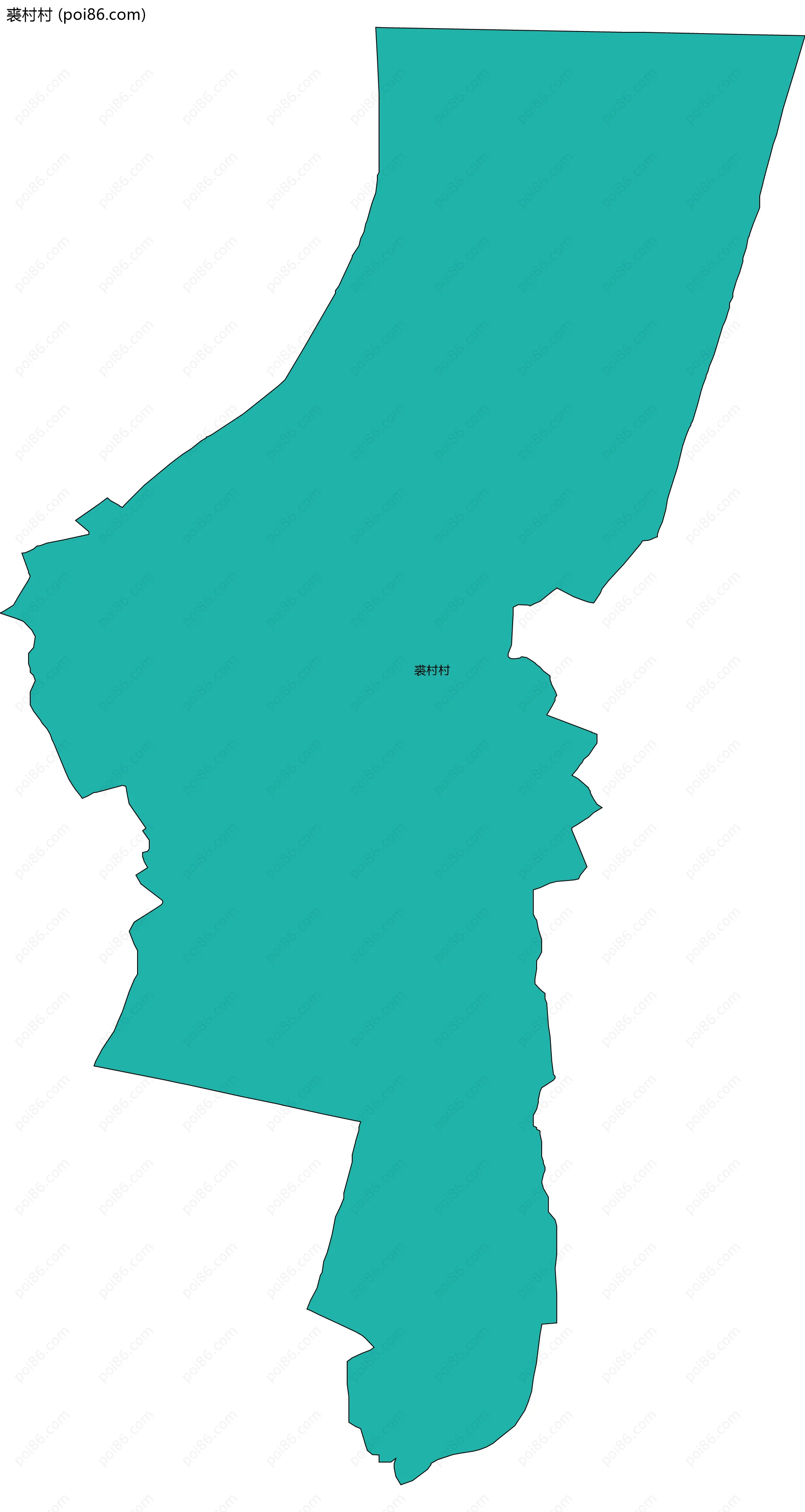 裘村村边界地图