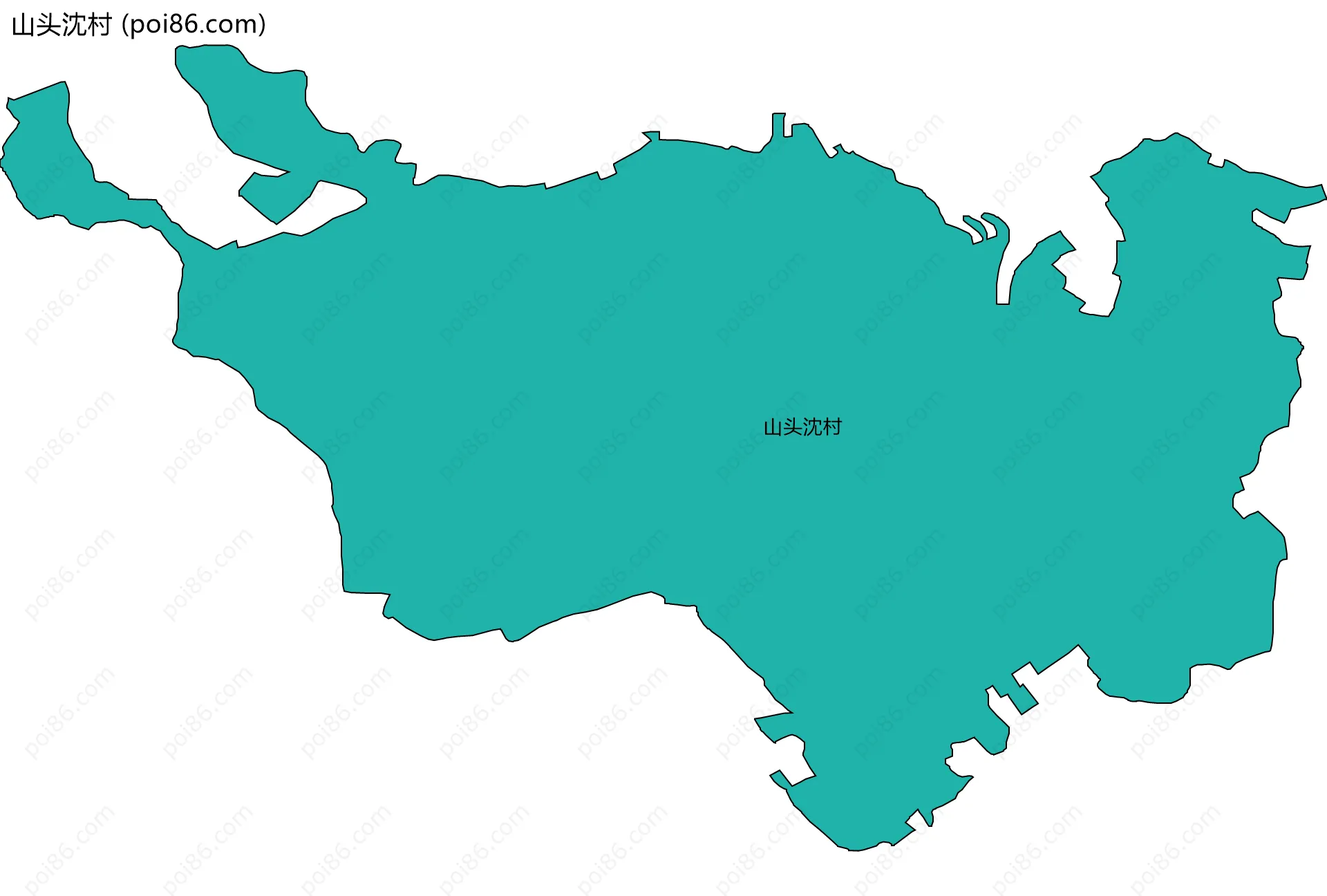 山头沈村边界地图