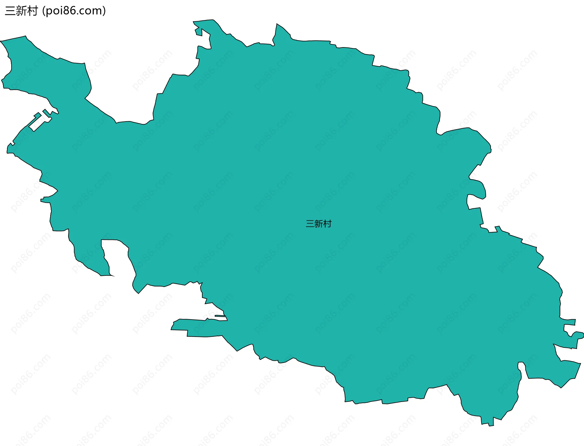 三新村边界地图