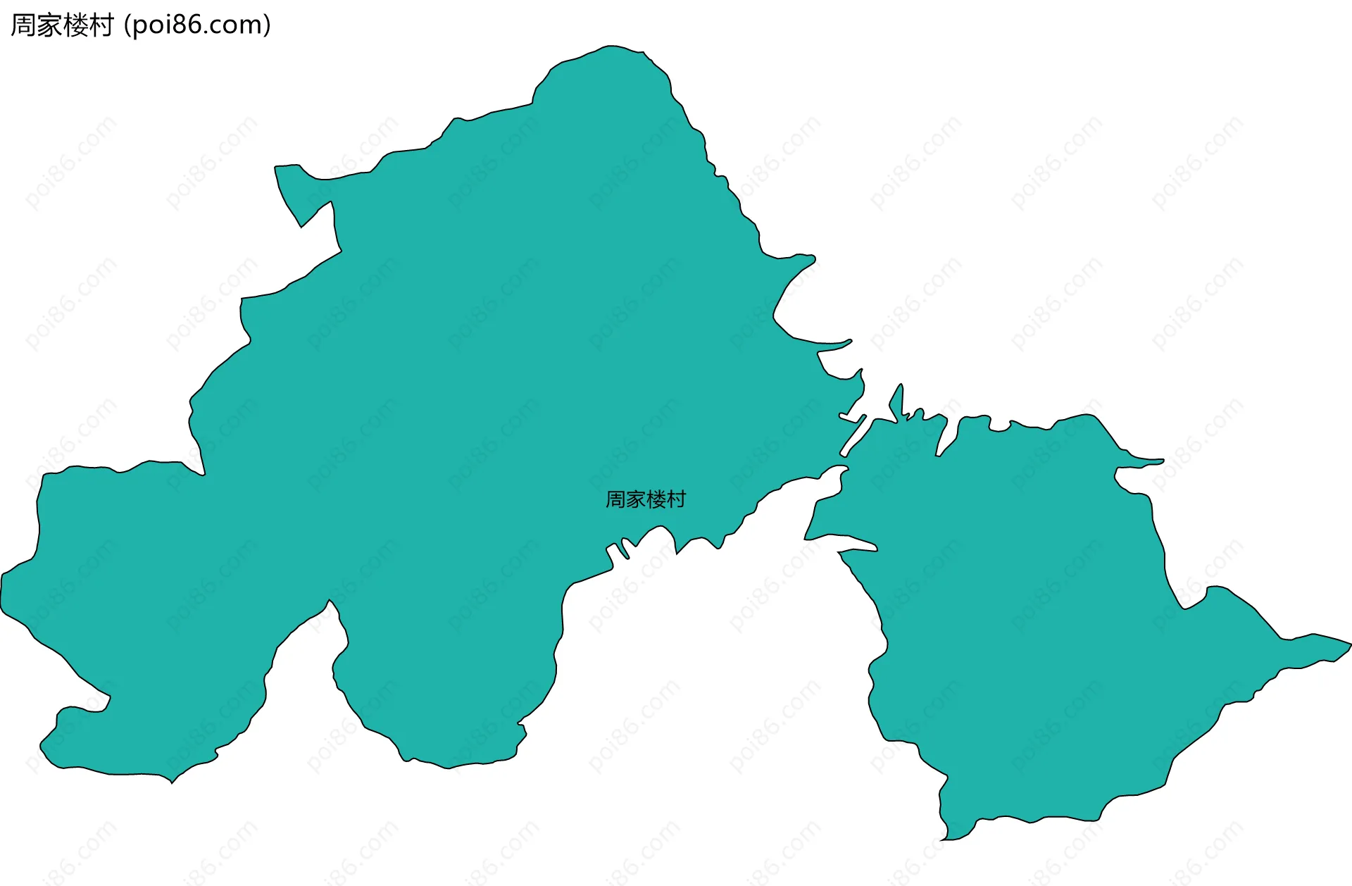 周家楼村边界地图