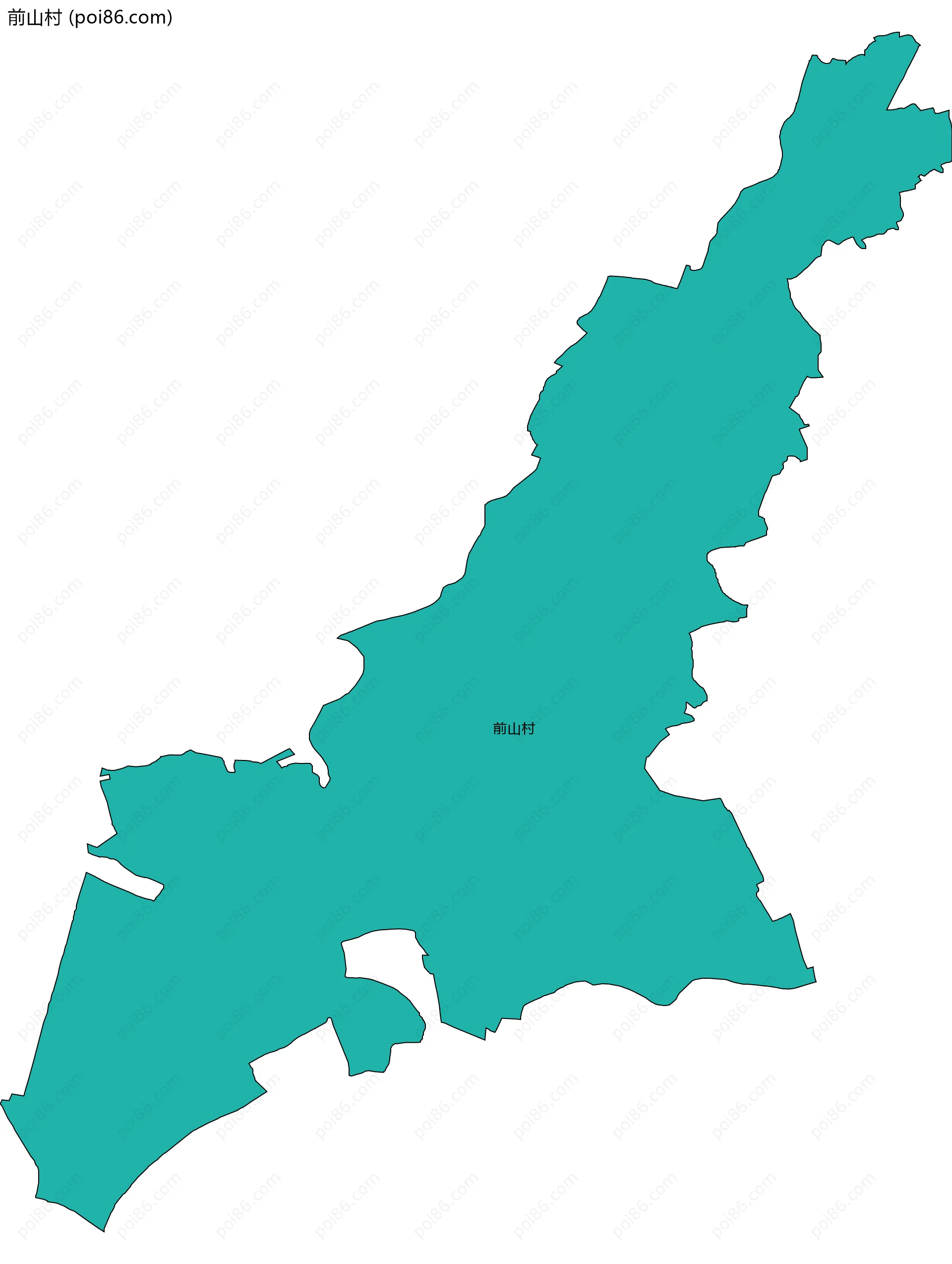 前山村边界地图