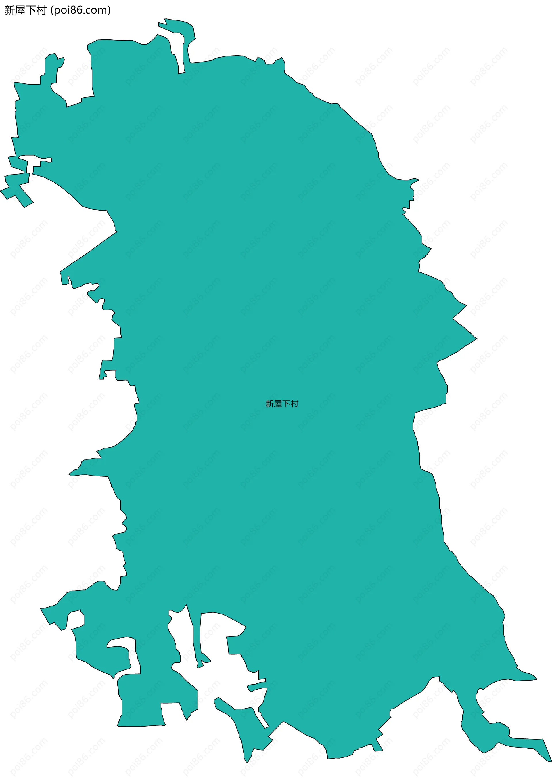 新屋下村边界地图