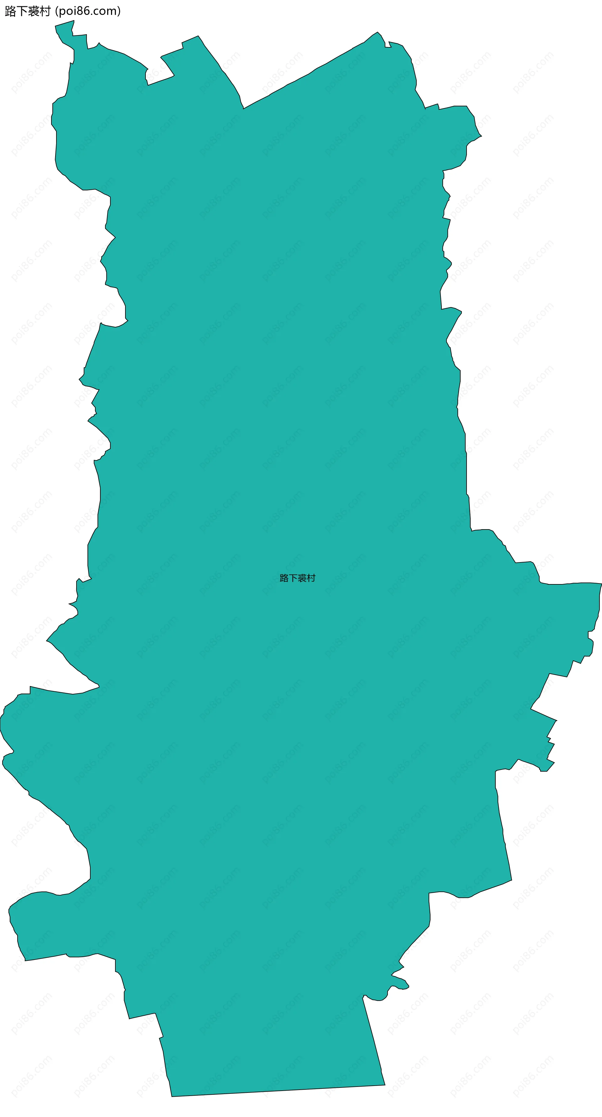 路下裘村边界地图