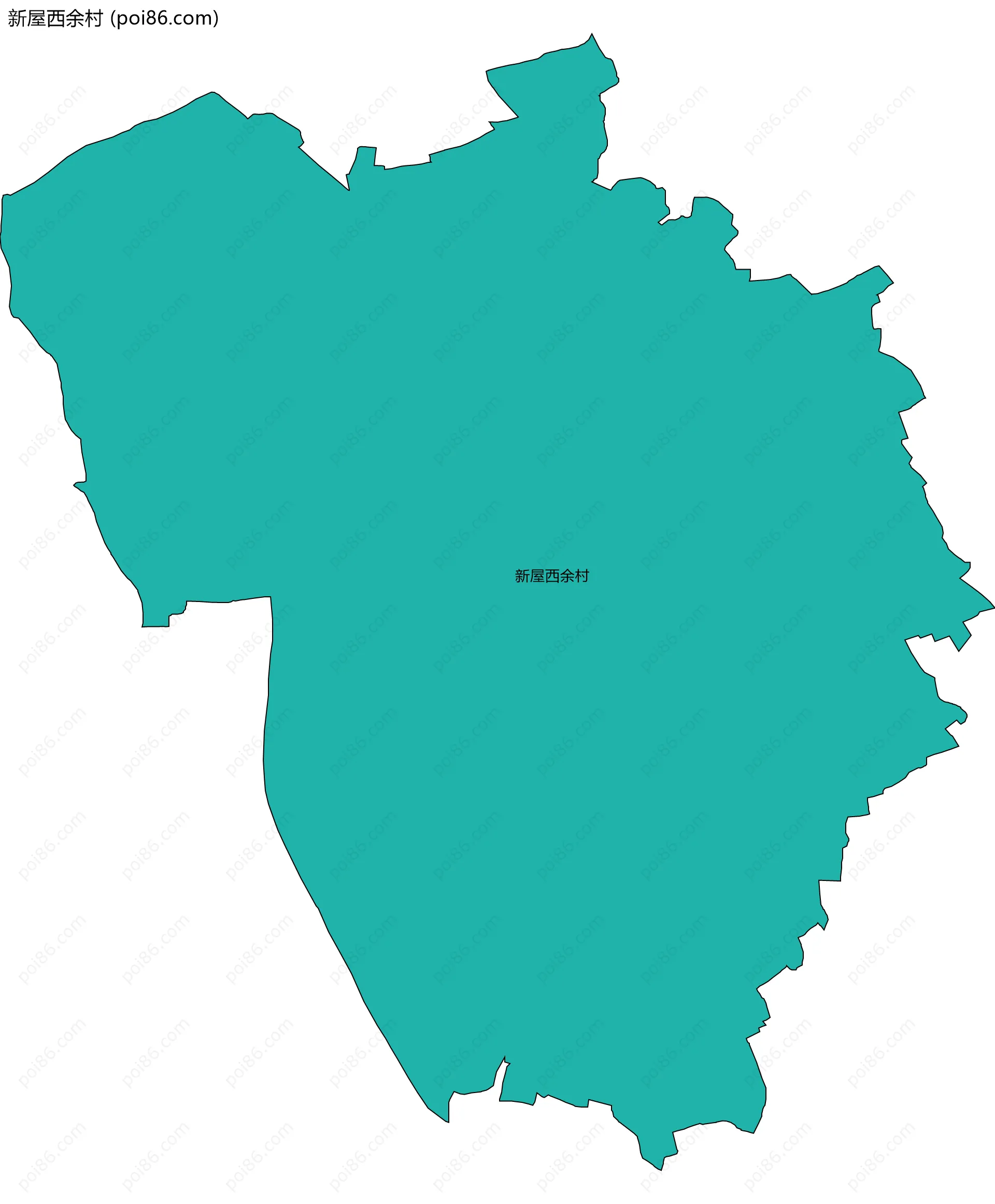 新屋西余村边界地图