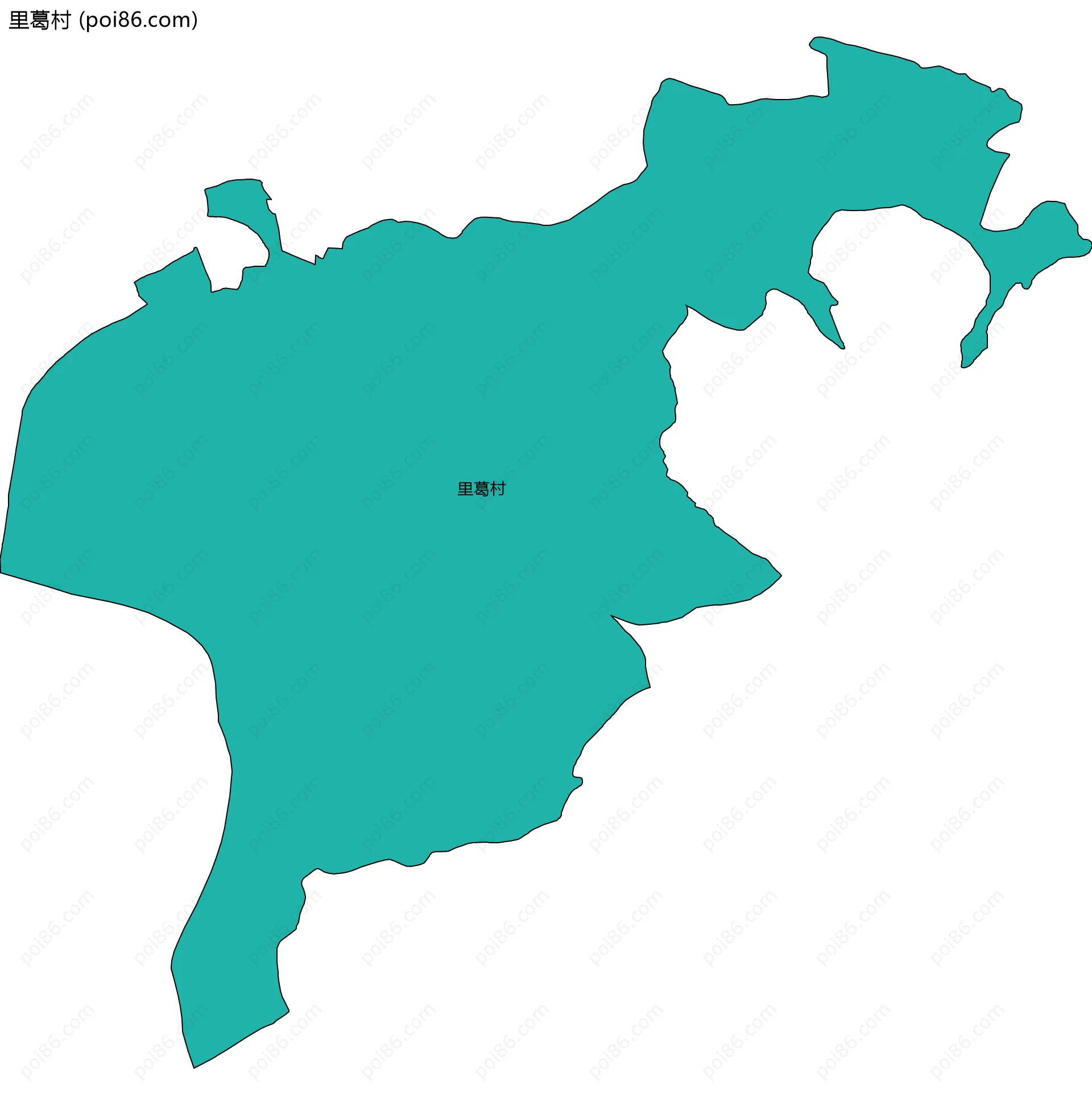 里葛村边界地图