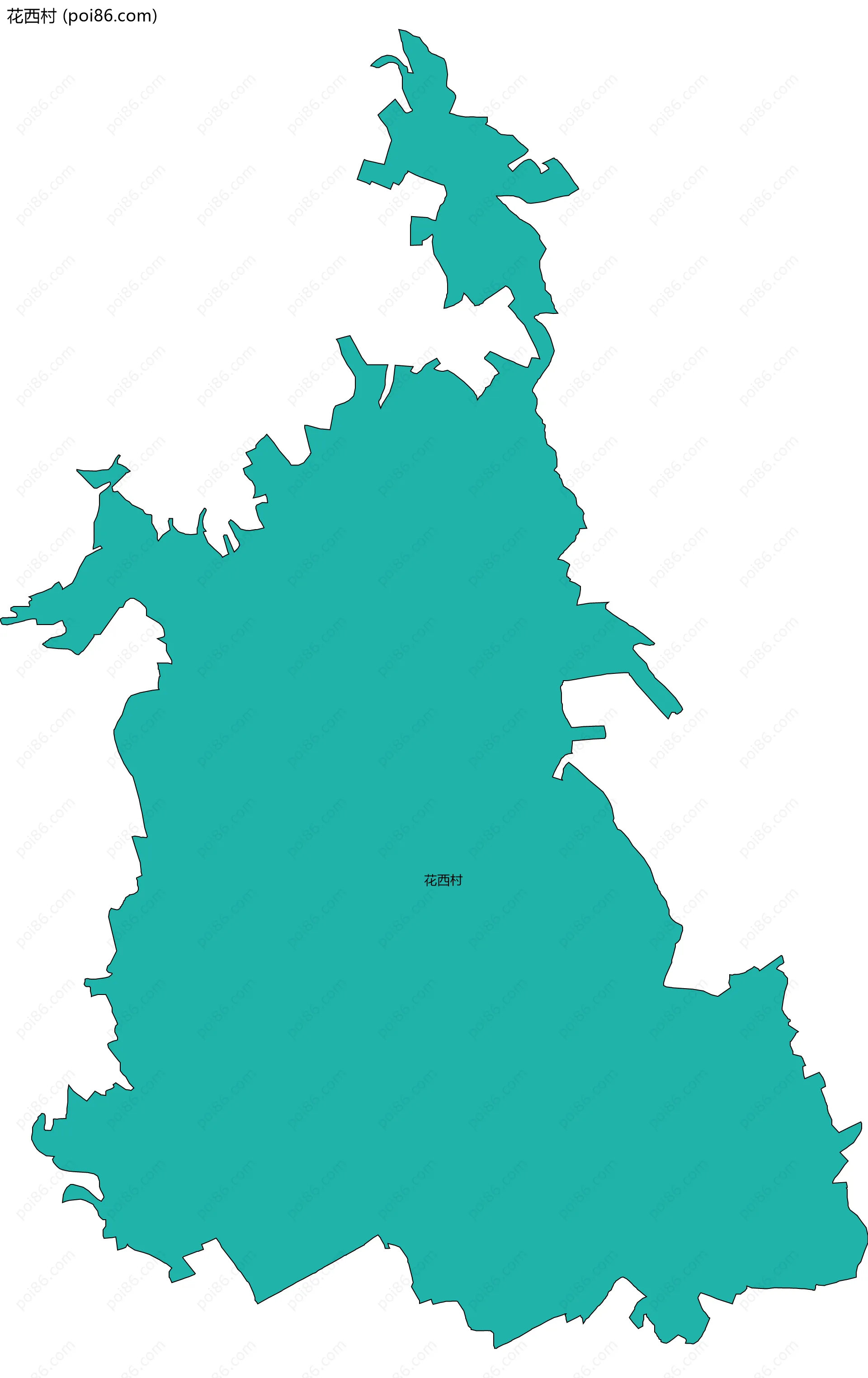 花西村边界地图