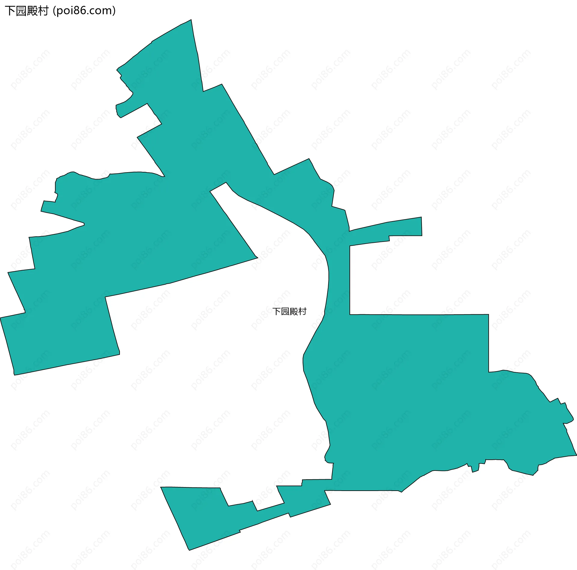 下园殿村边界地图