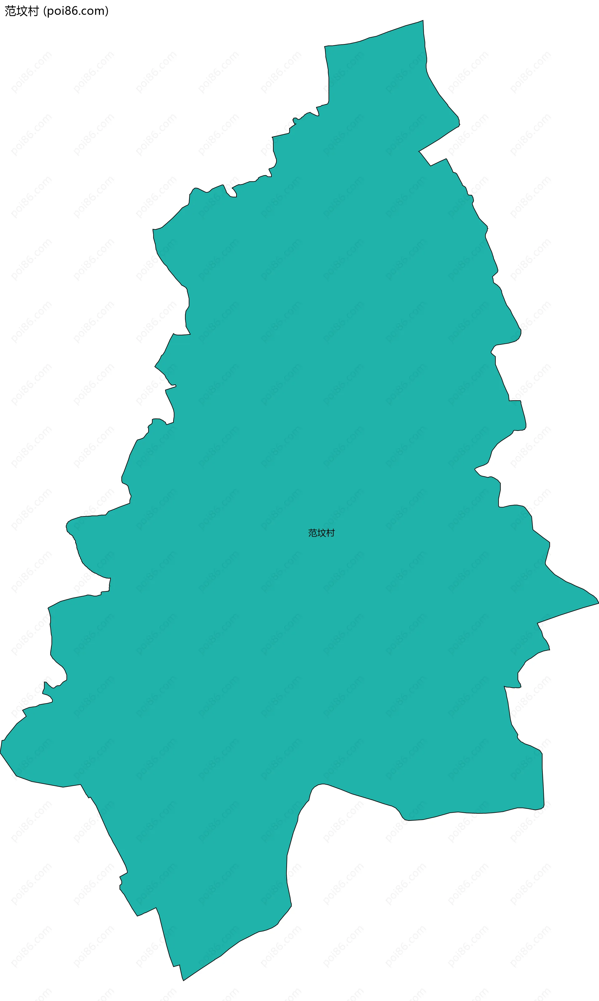 范坟村边界地图