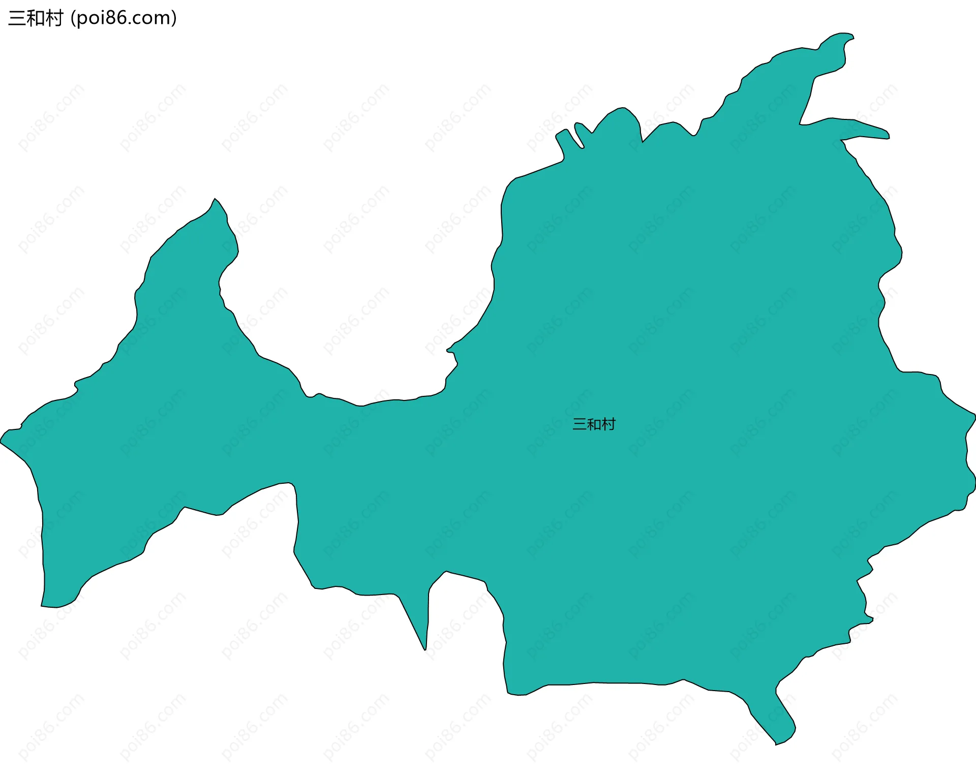 三和村边界地图