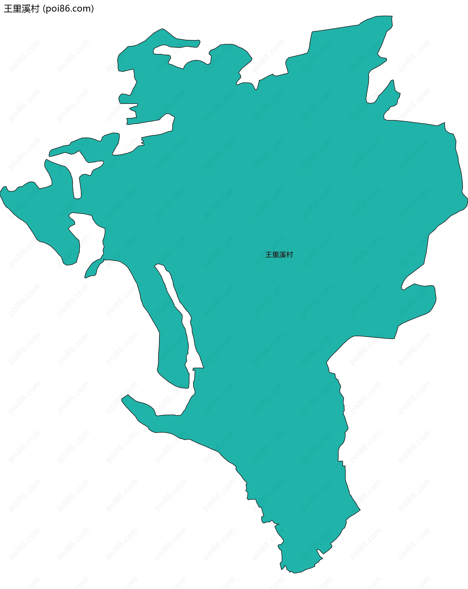 王里溪村边界地图