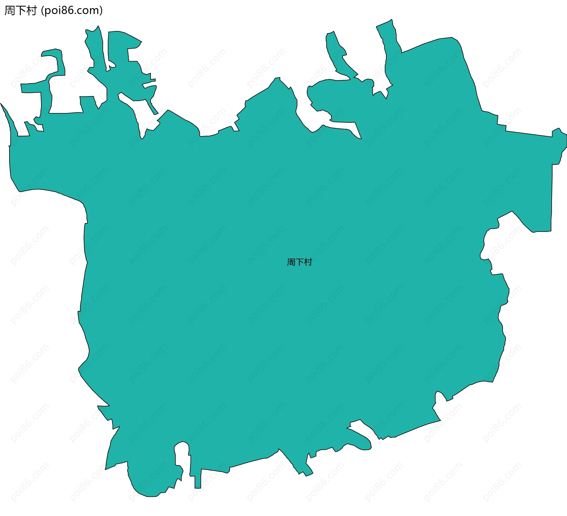 周下村边界地图