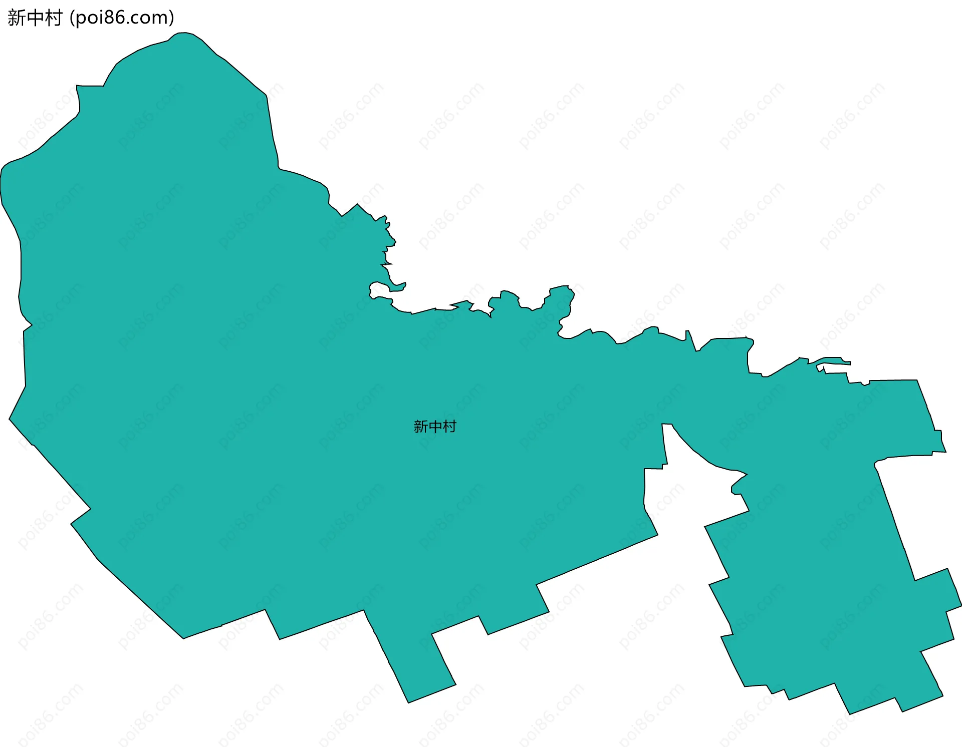 新中村边界地图