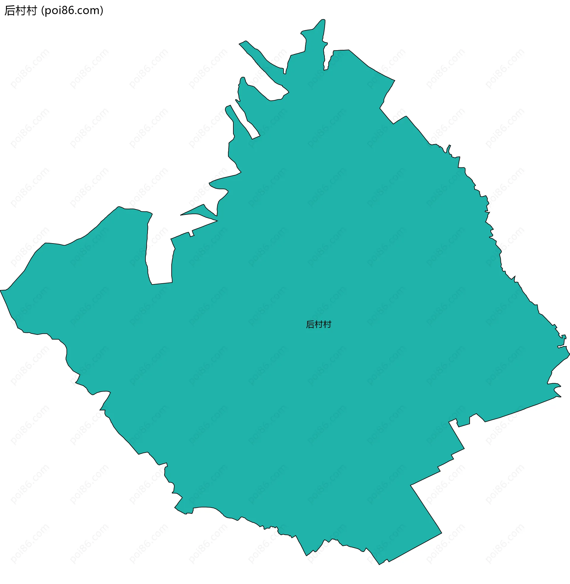 后村村边界地图