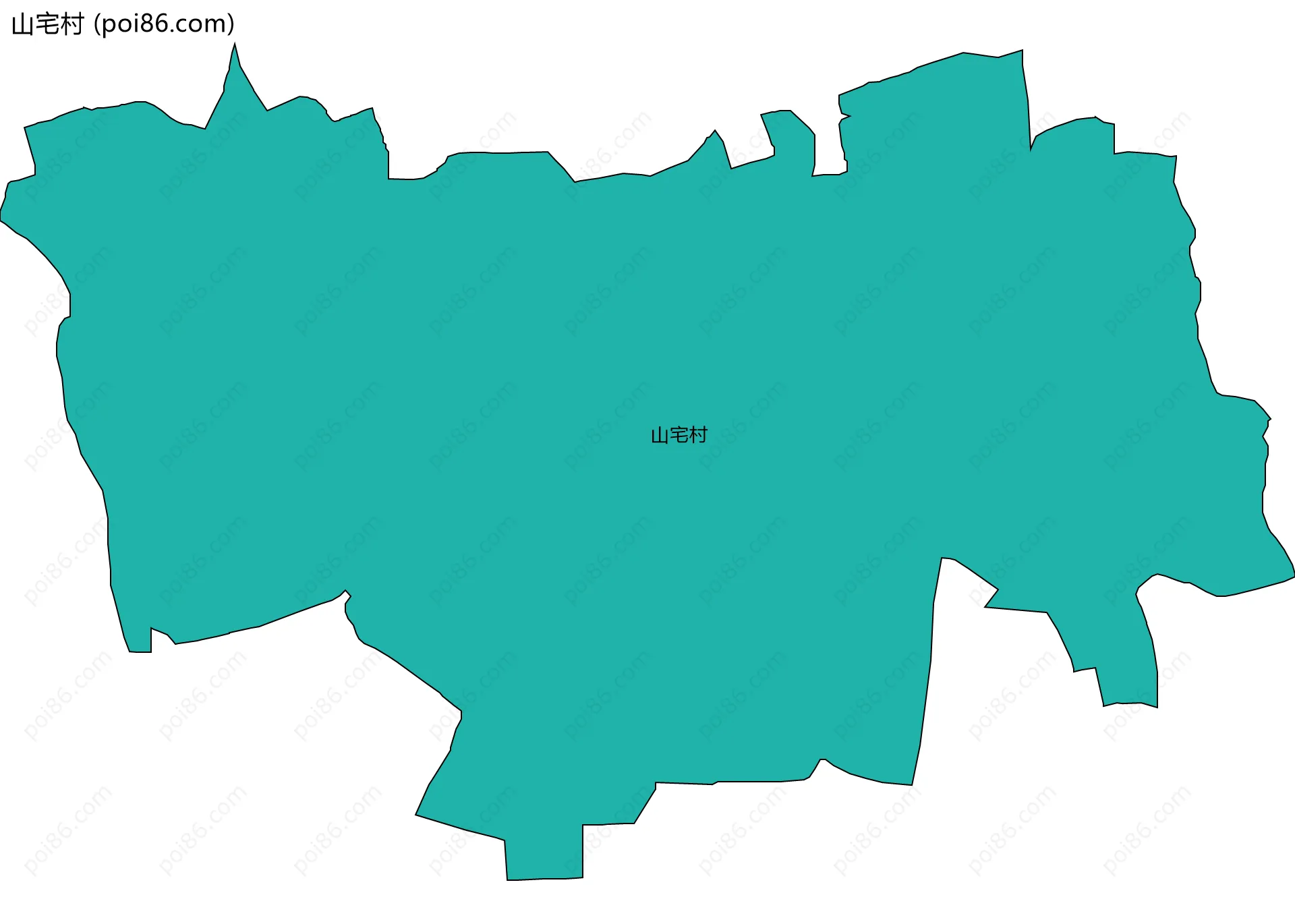 山宅村边界地图