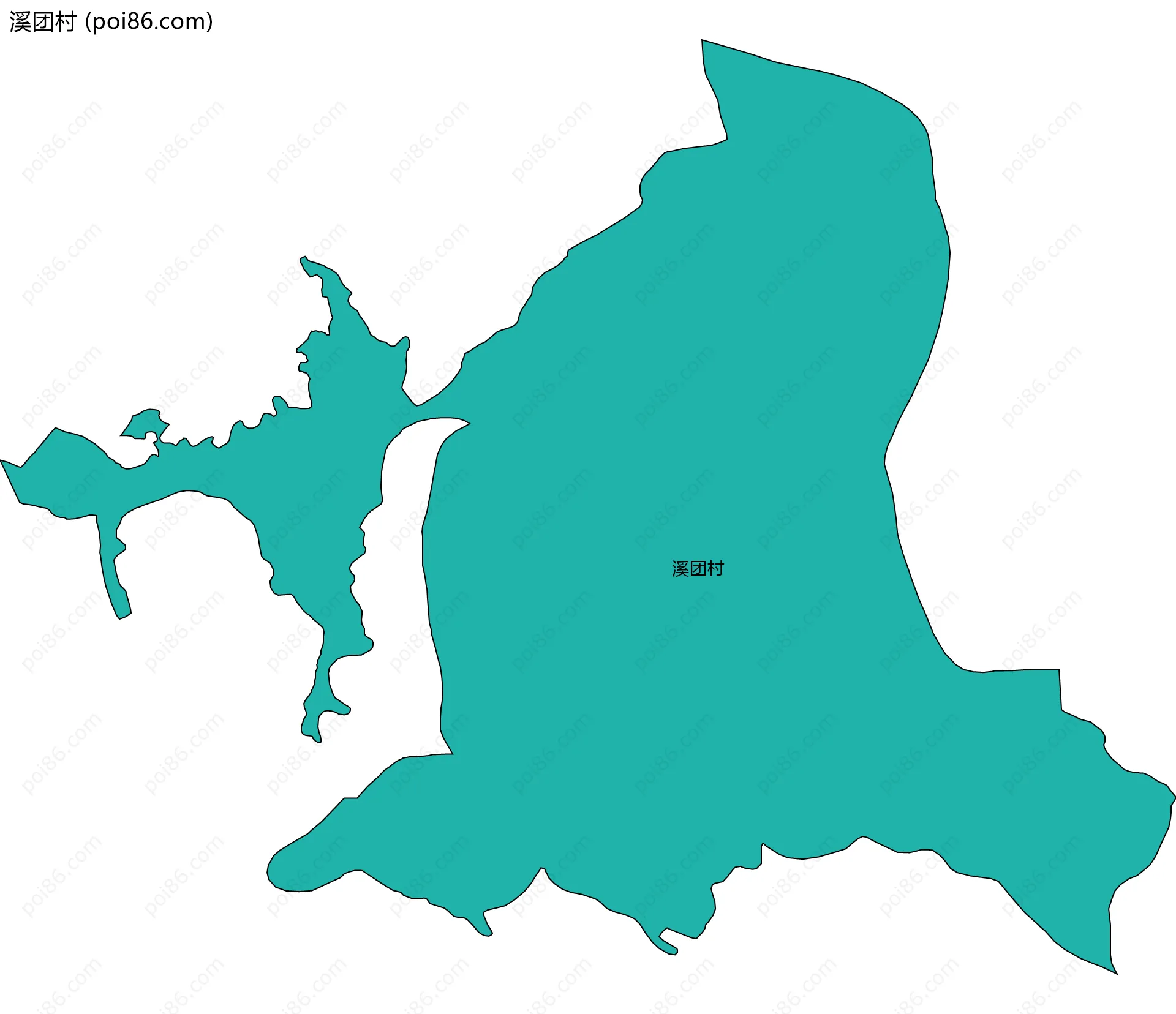 溪团村边界地图