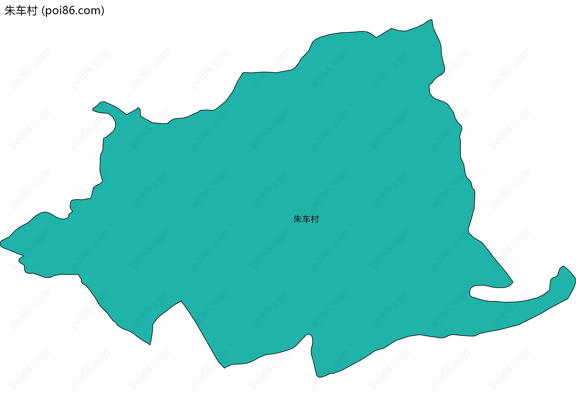 朱车村边界地图