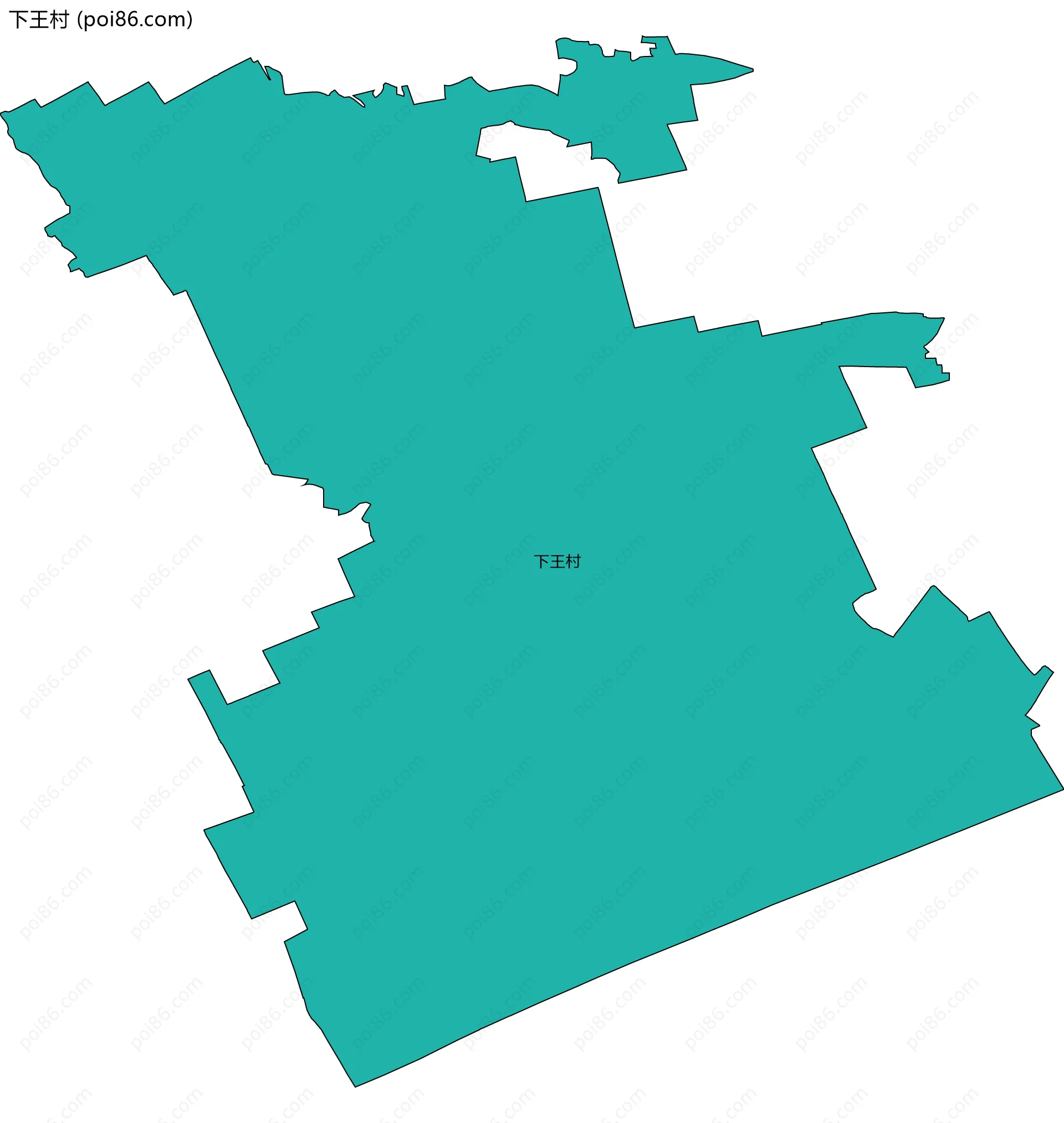 下王村边界地图