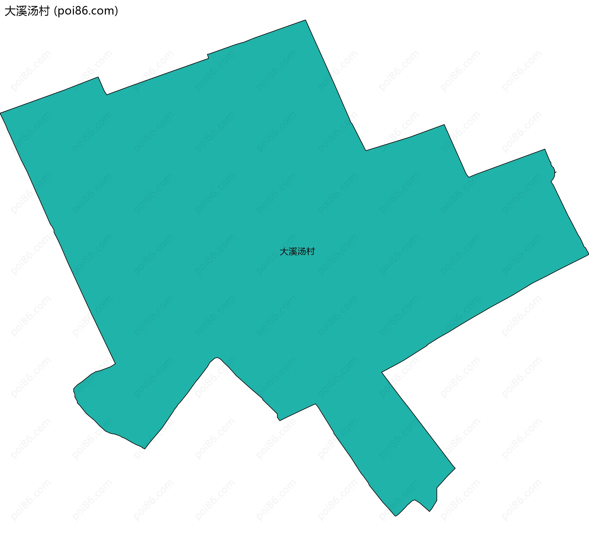 大溪汤村边界地图